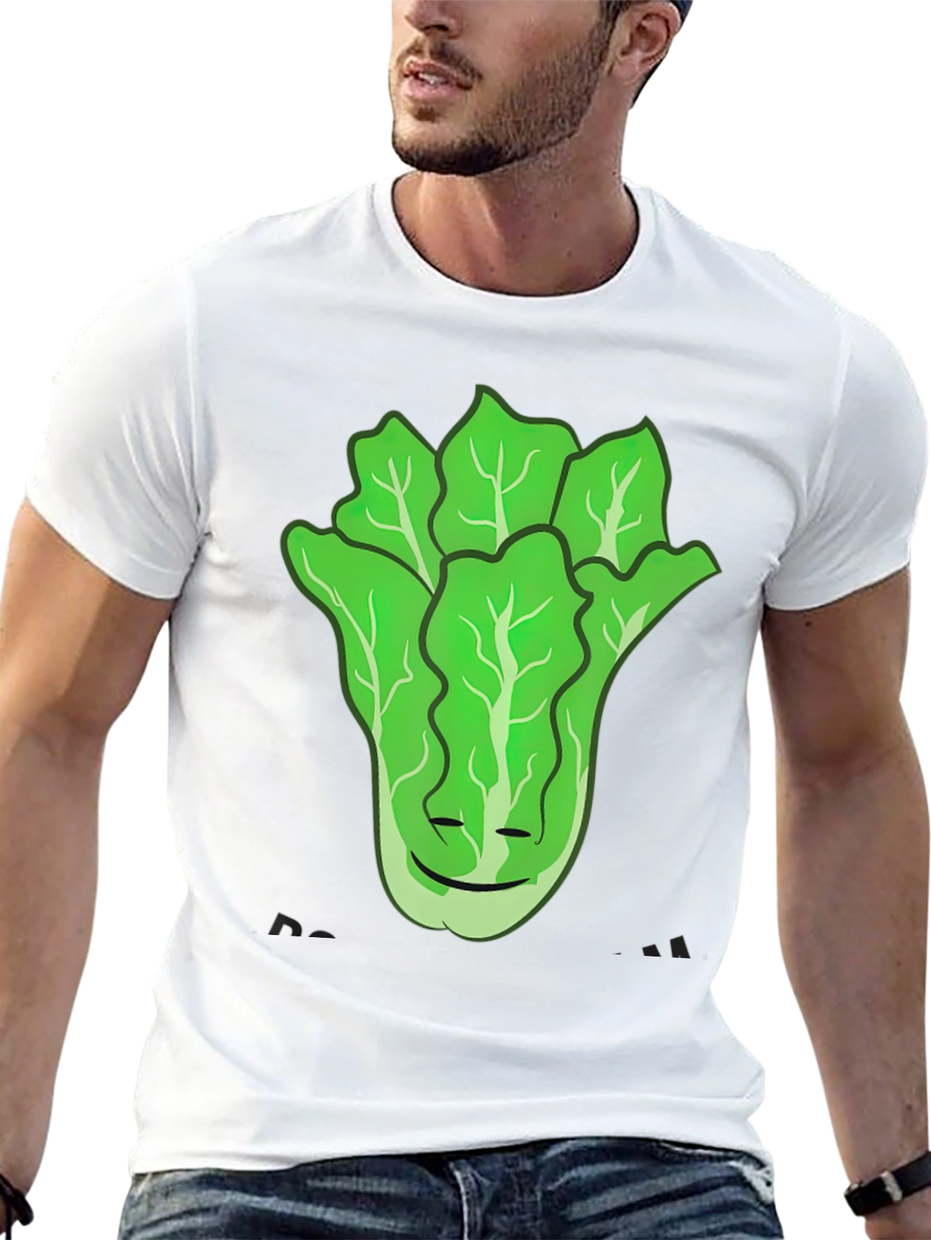 Lettuce Face Graphic T-Shirt - Funny Vegan Tee