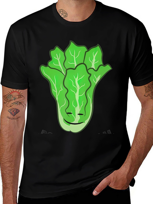 Lettuce Face Graphic T-Shirt - Funny Vegan Tee