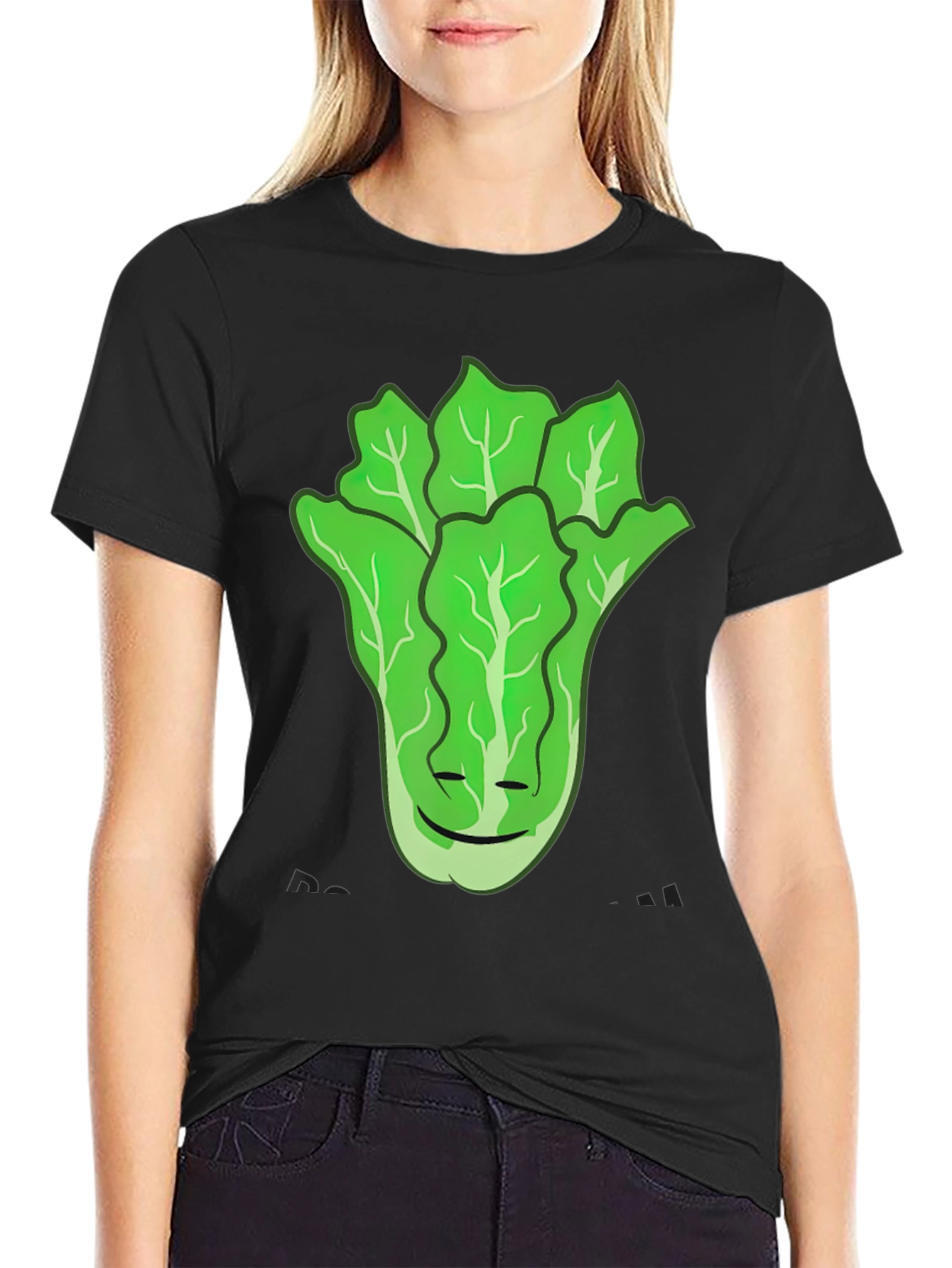 Lettuce Face Graphic T-Shirt - Funny Vegan Tee