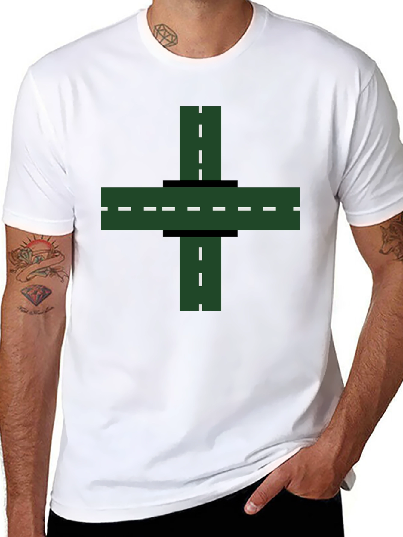 Crossroads T-Shirt - Novelty Road Graphic Tee