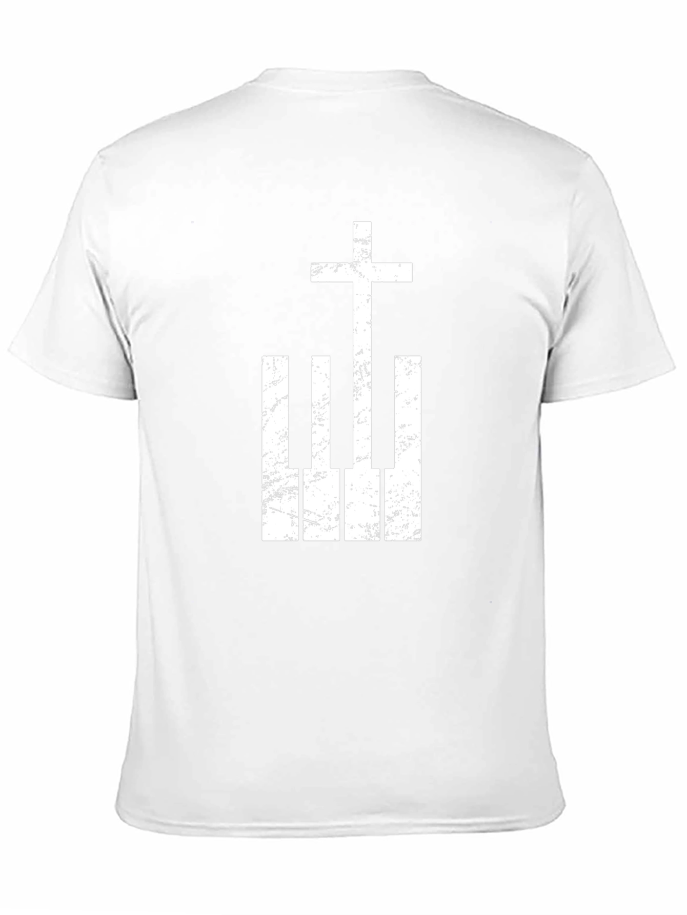 Christian Piano Cross Graphic Tee - Black