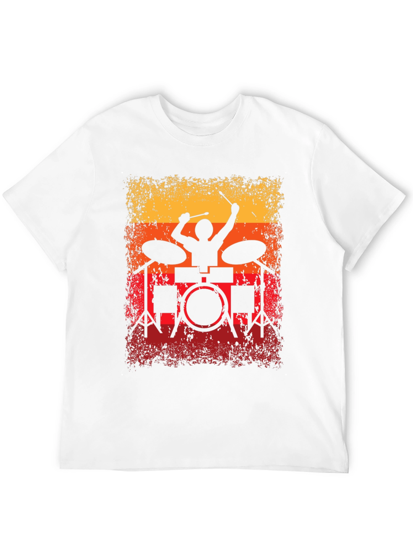 Retro Drummer Silhouette Graphic Tee