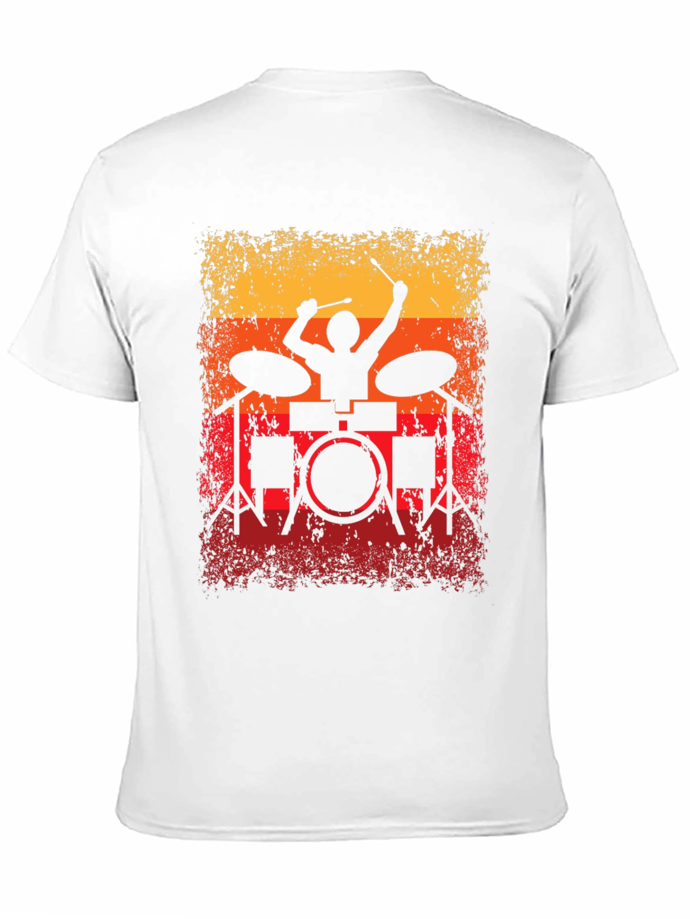 Retro Drummer Silhouette Graphic Tee