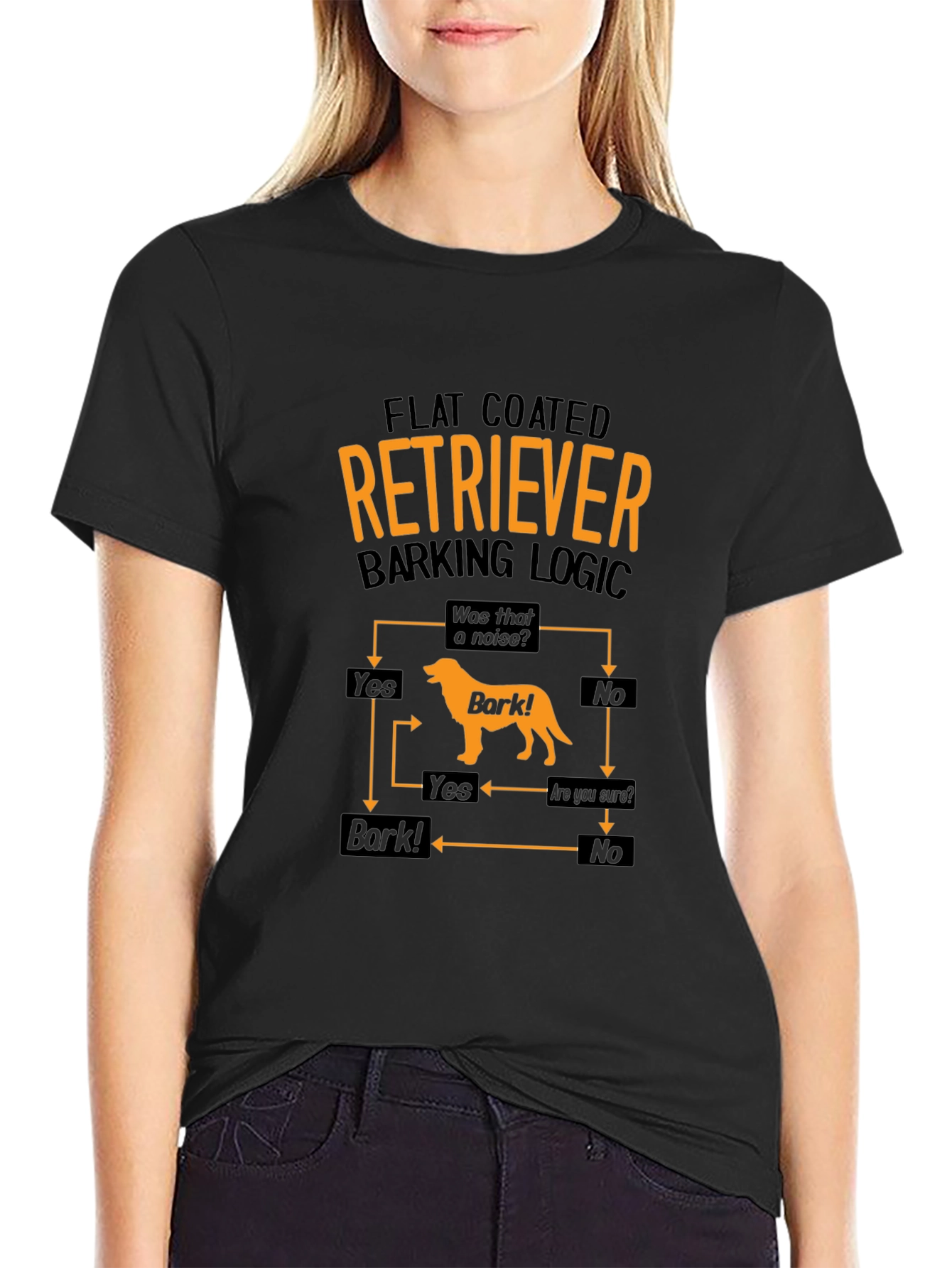 Flat Coated Retriever Barking Logic T-Shirt