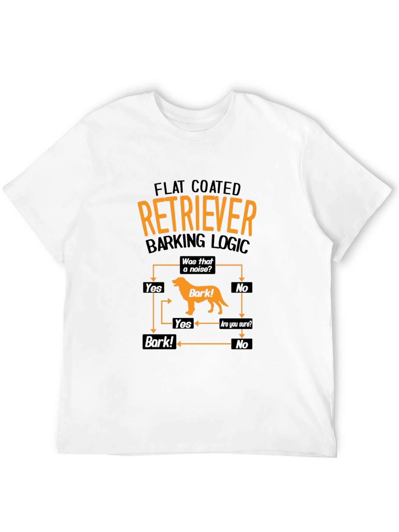 Flat Coated Retriever Barking Logic T-Shirt
