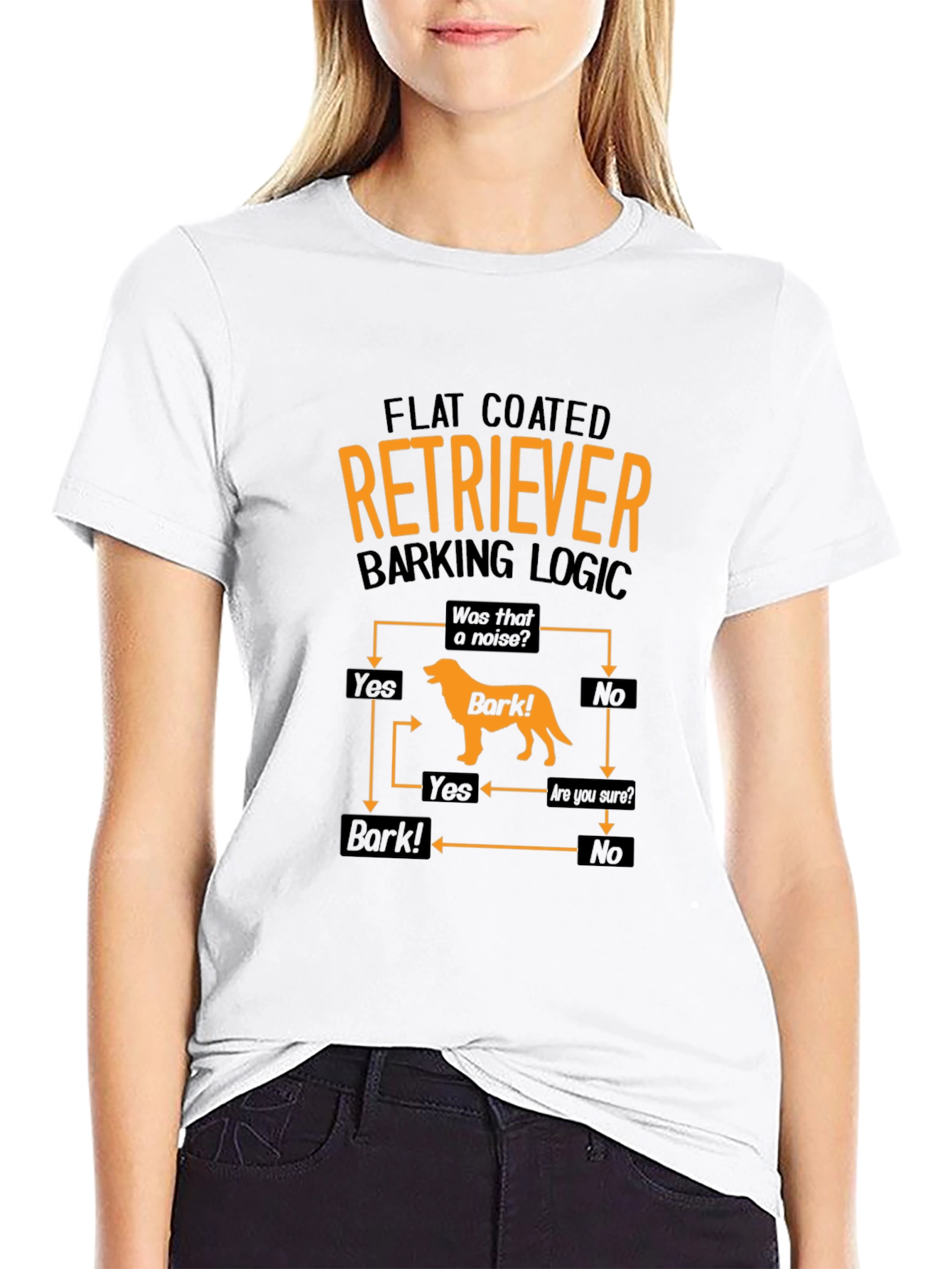 Flat Coated Retriever Barking Logic T-Shirt