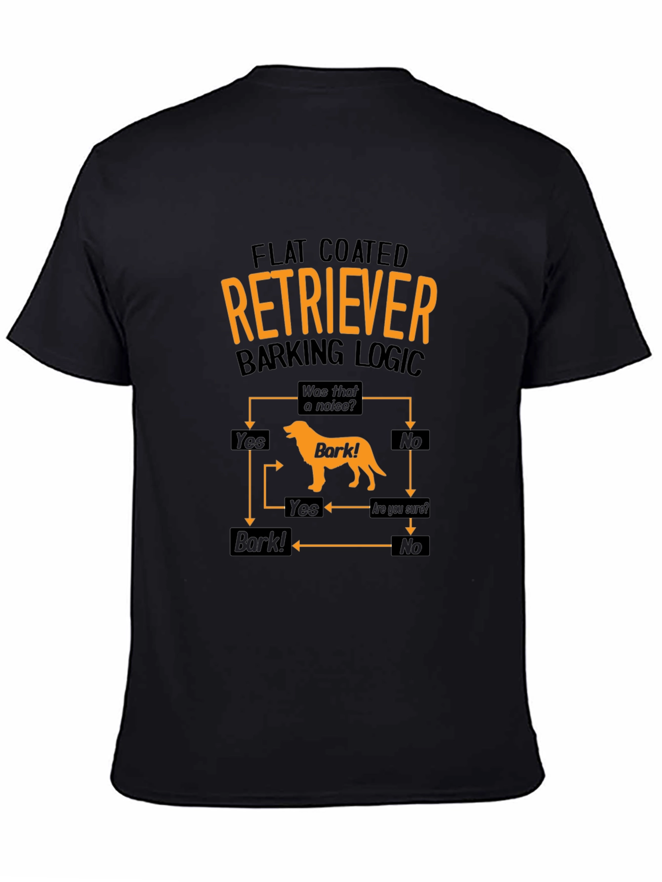 Flat Coated Retriever Barking Logic T-Shirt