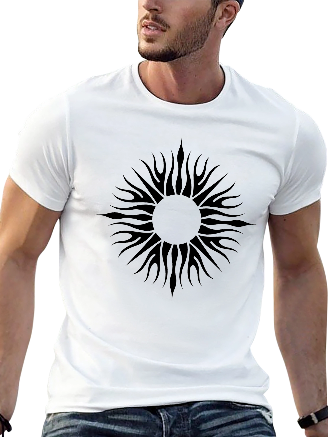 Black Sunburst Graphic Tee