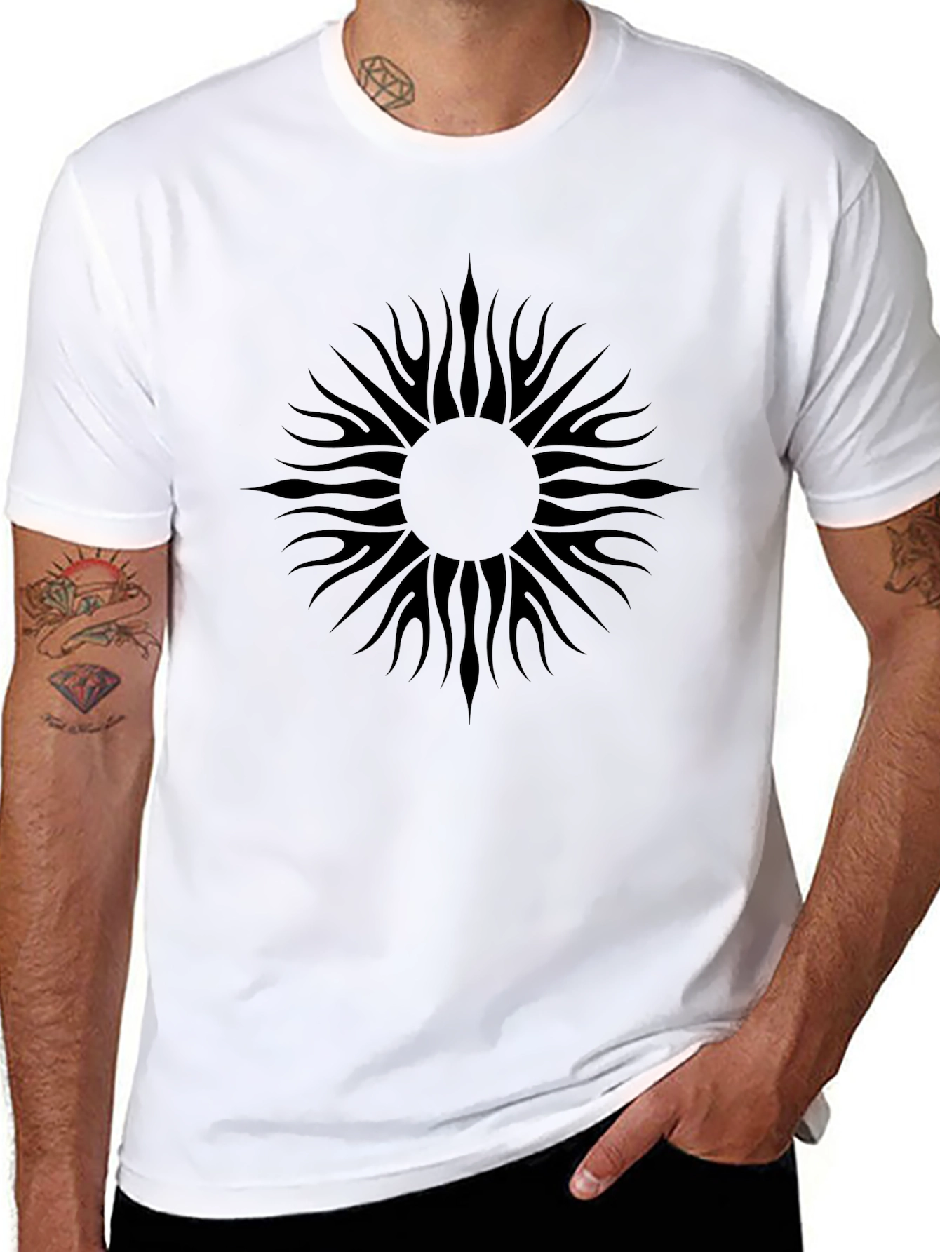 Black Sunburst Graphic Tee