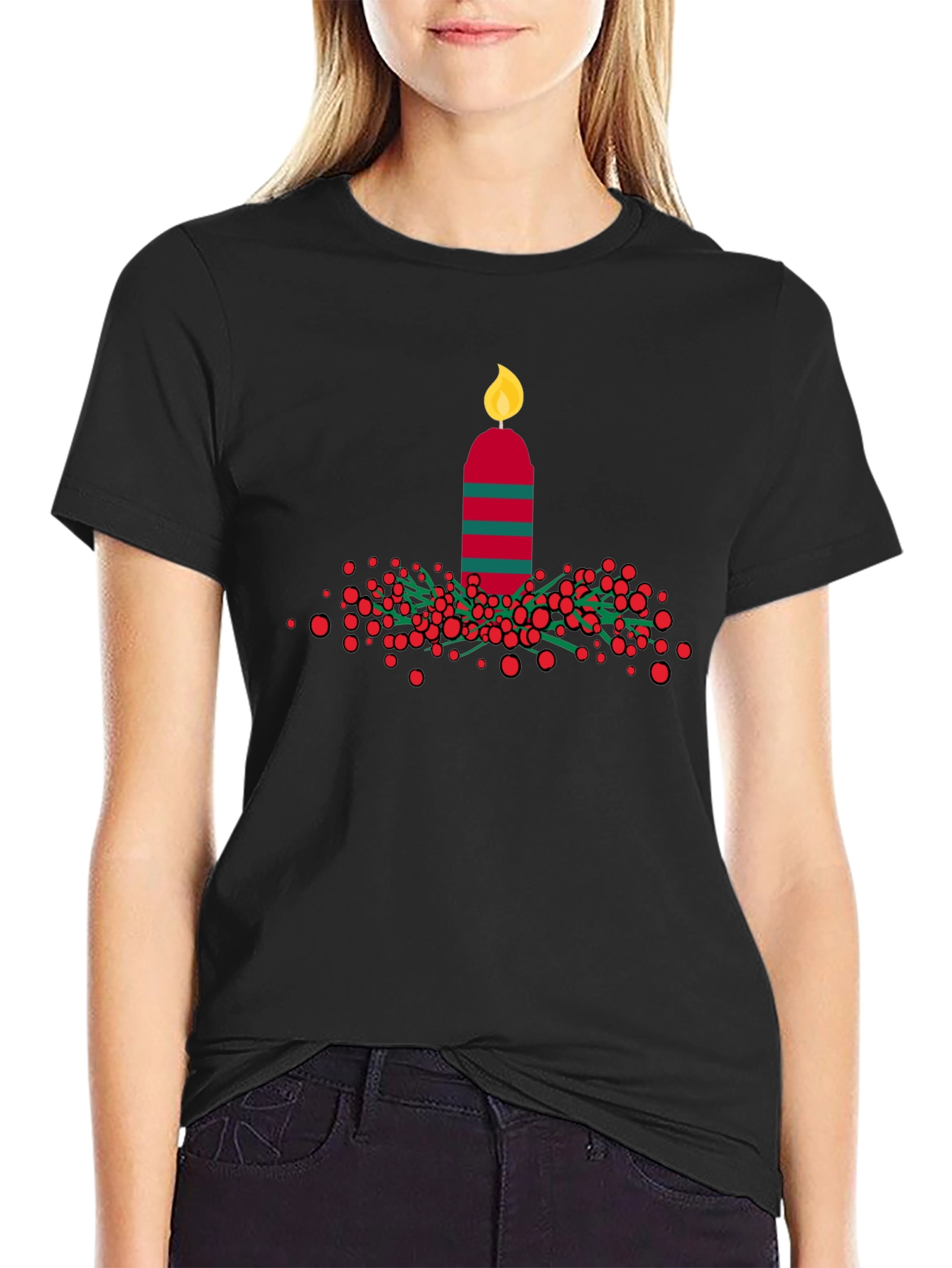 Festive Holiday Candle T-Shirt