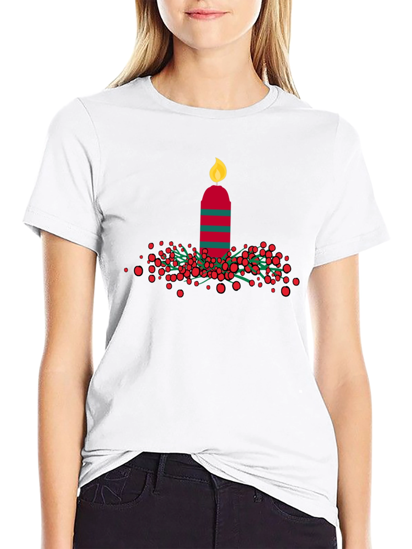 Festive Holiday Candle T-Shirt