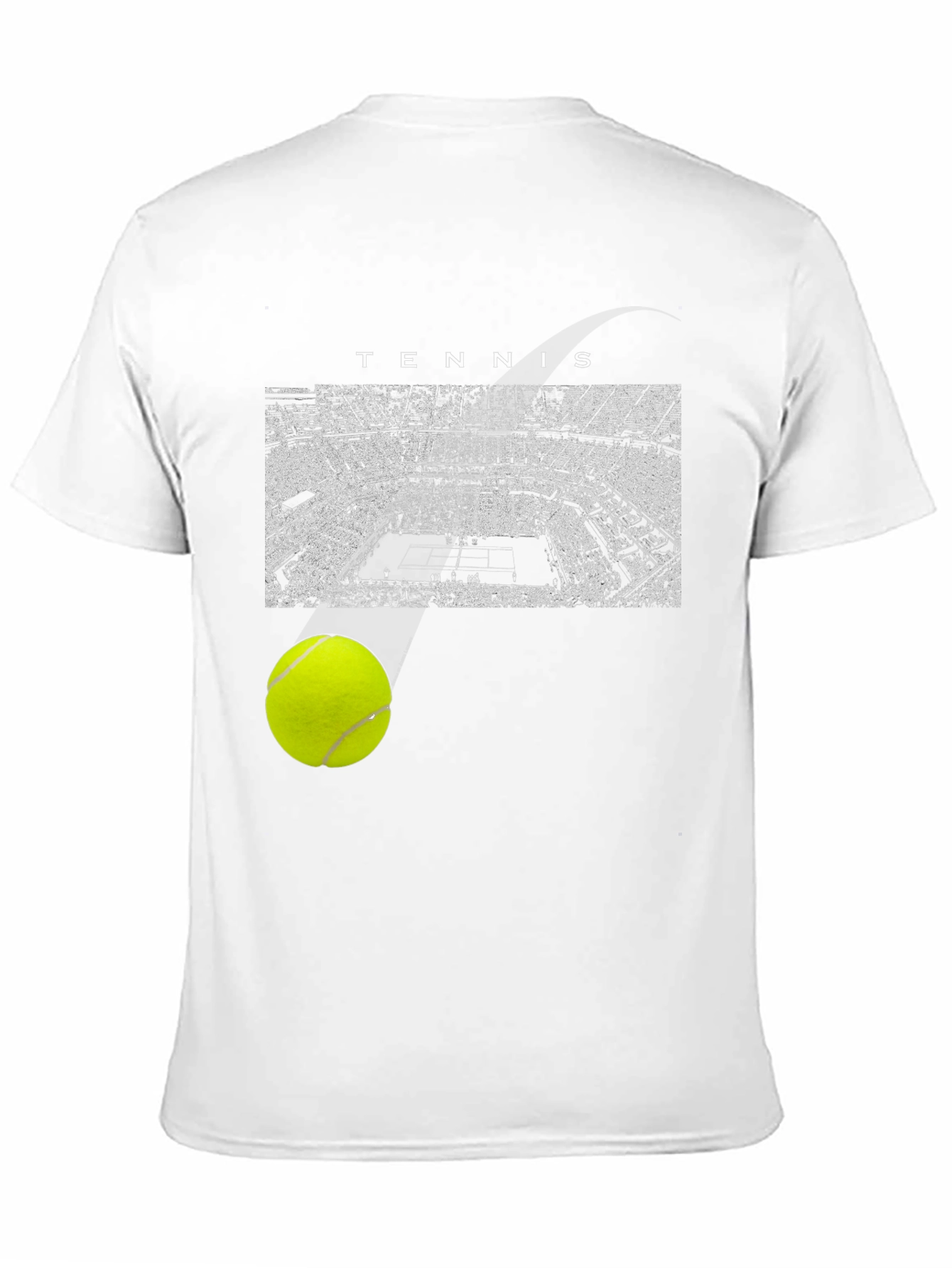 Tennis Court Black T-Shirt