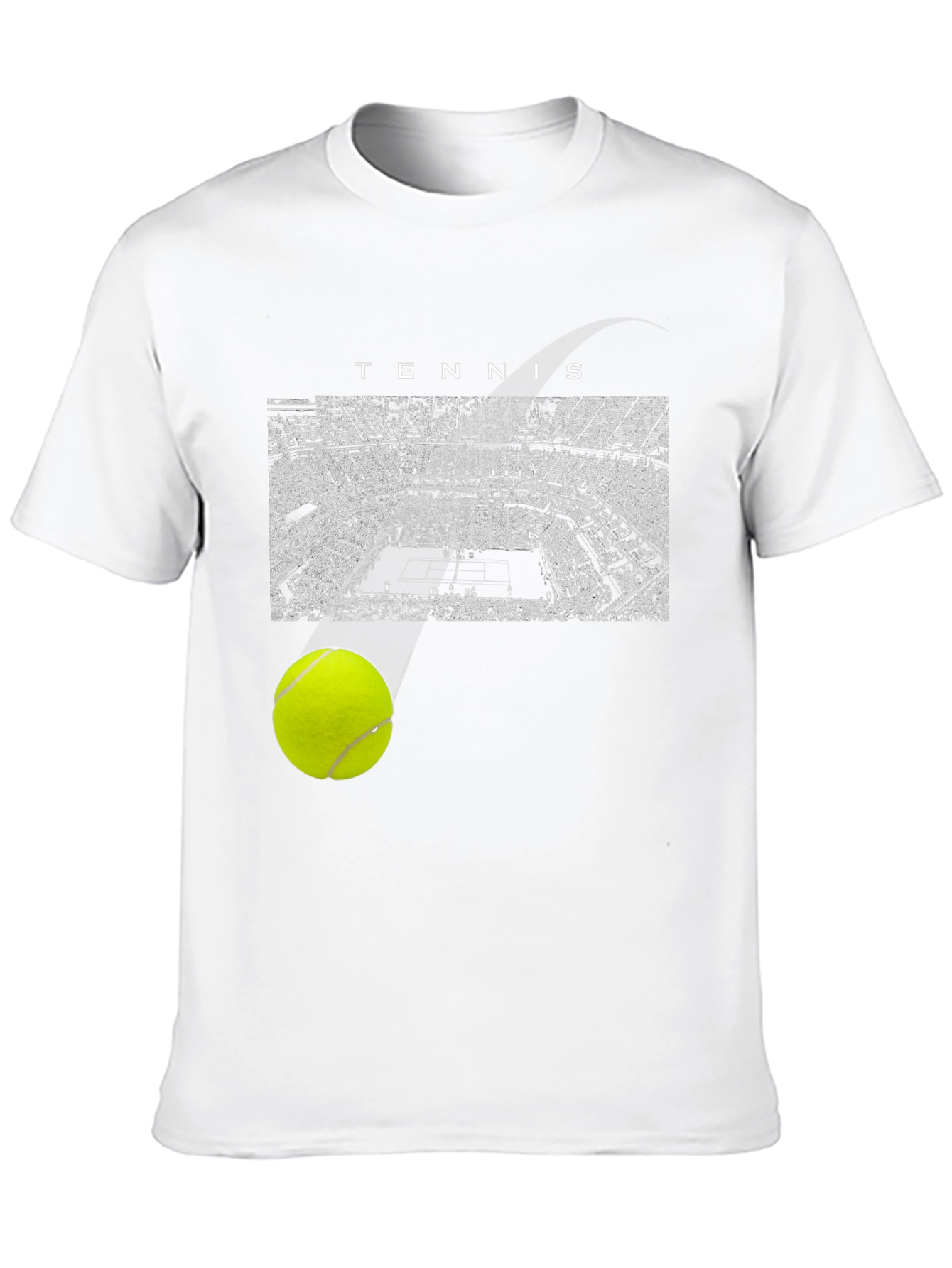 Tennis Court Black T-Shirt