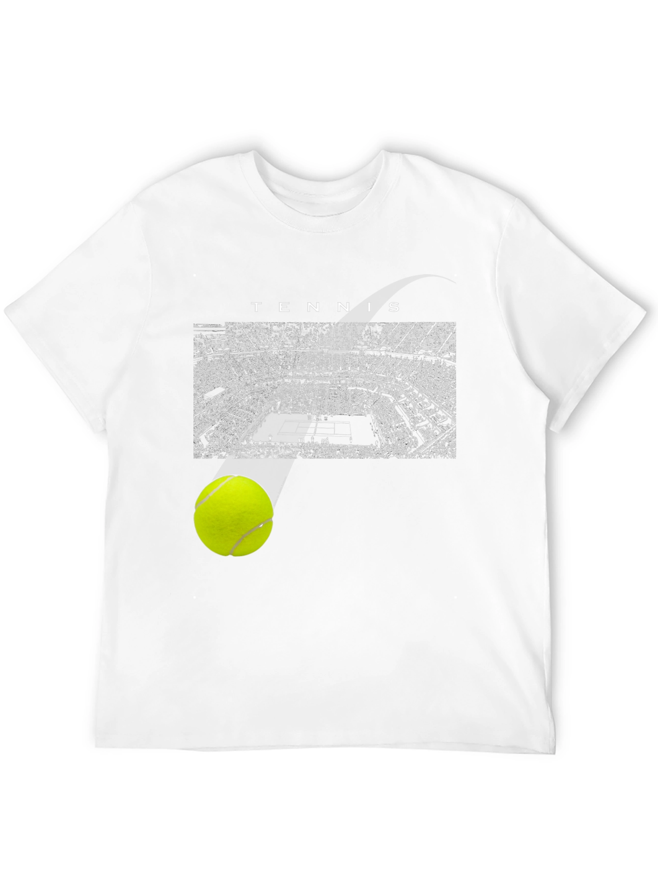 Tennis Court Black T-Shirt