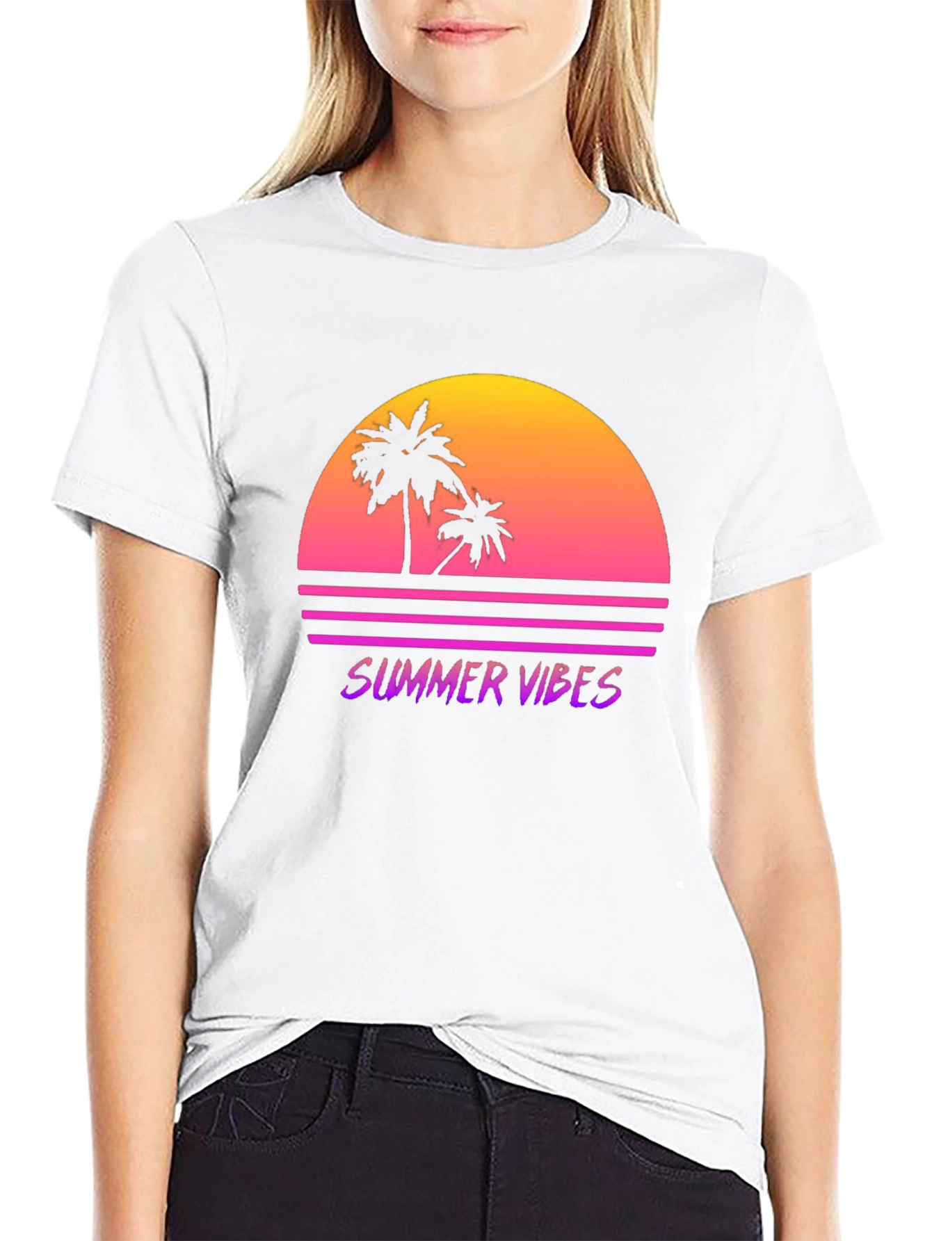 Summer Vibes Retro Sunset T-Shirt