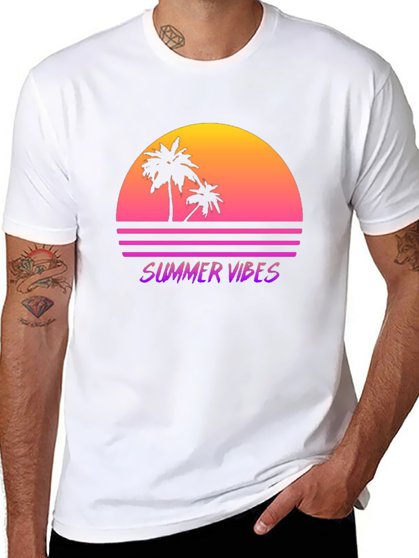 Summer Vibes Retro Sunset T-Shirt