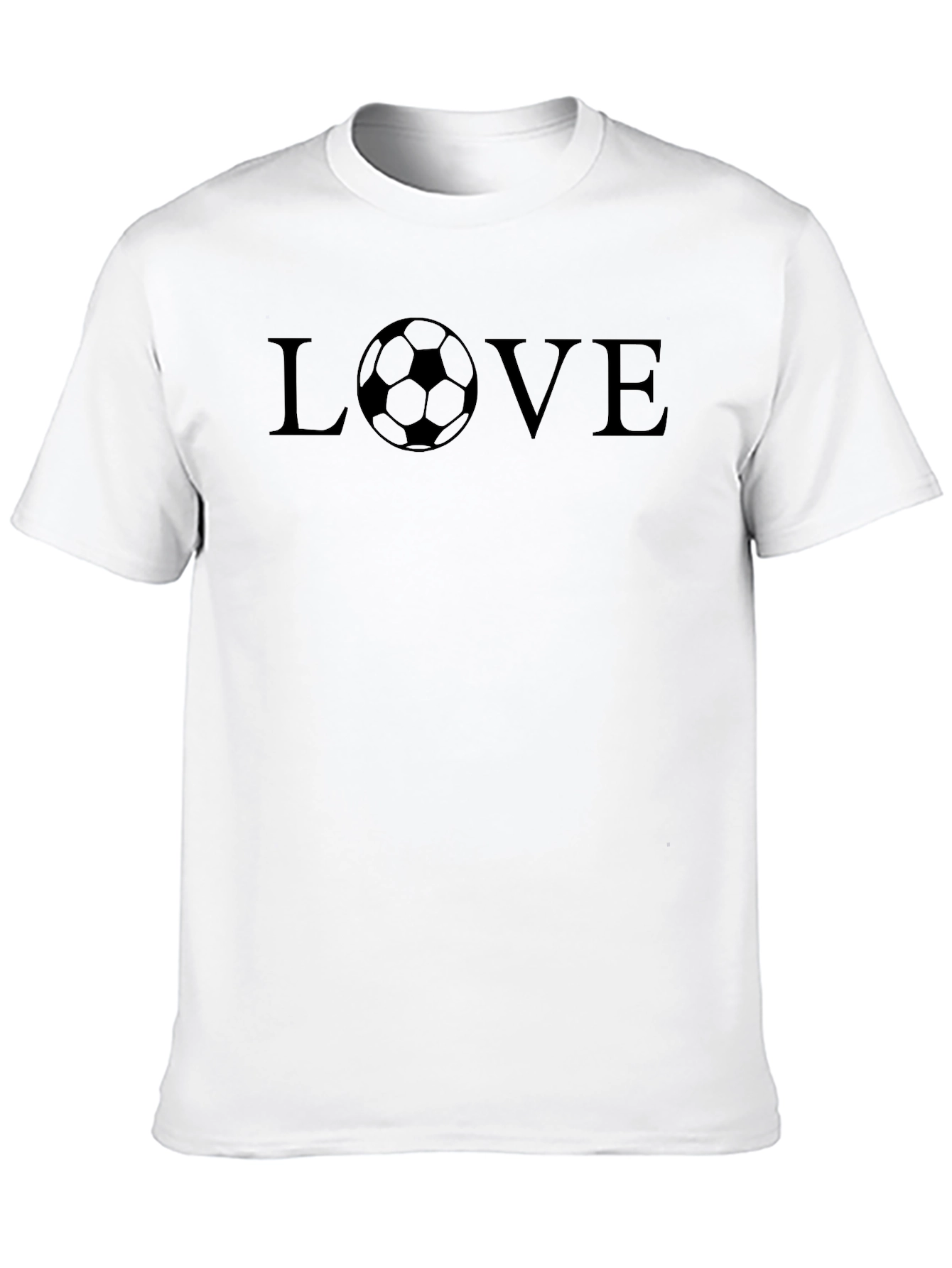 Love Soccer Black T-Shirt - Graphic Print