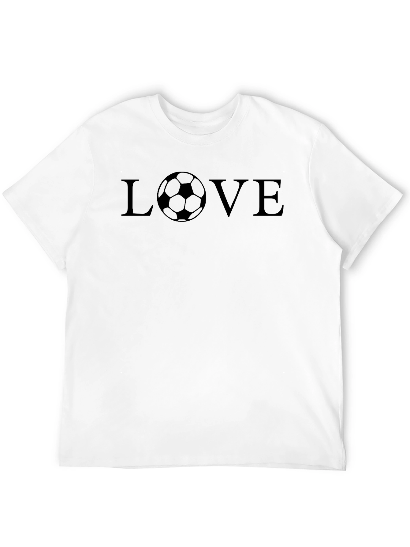 Love Soccer Black T-Shirt - Graphic Print