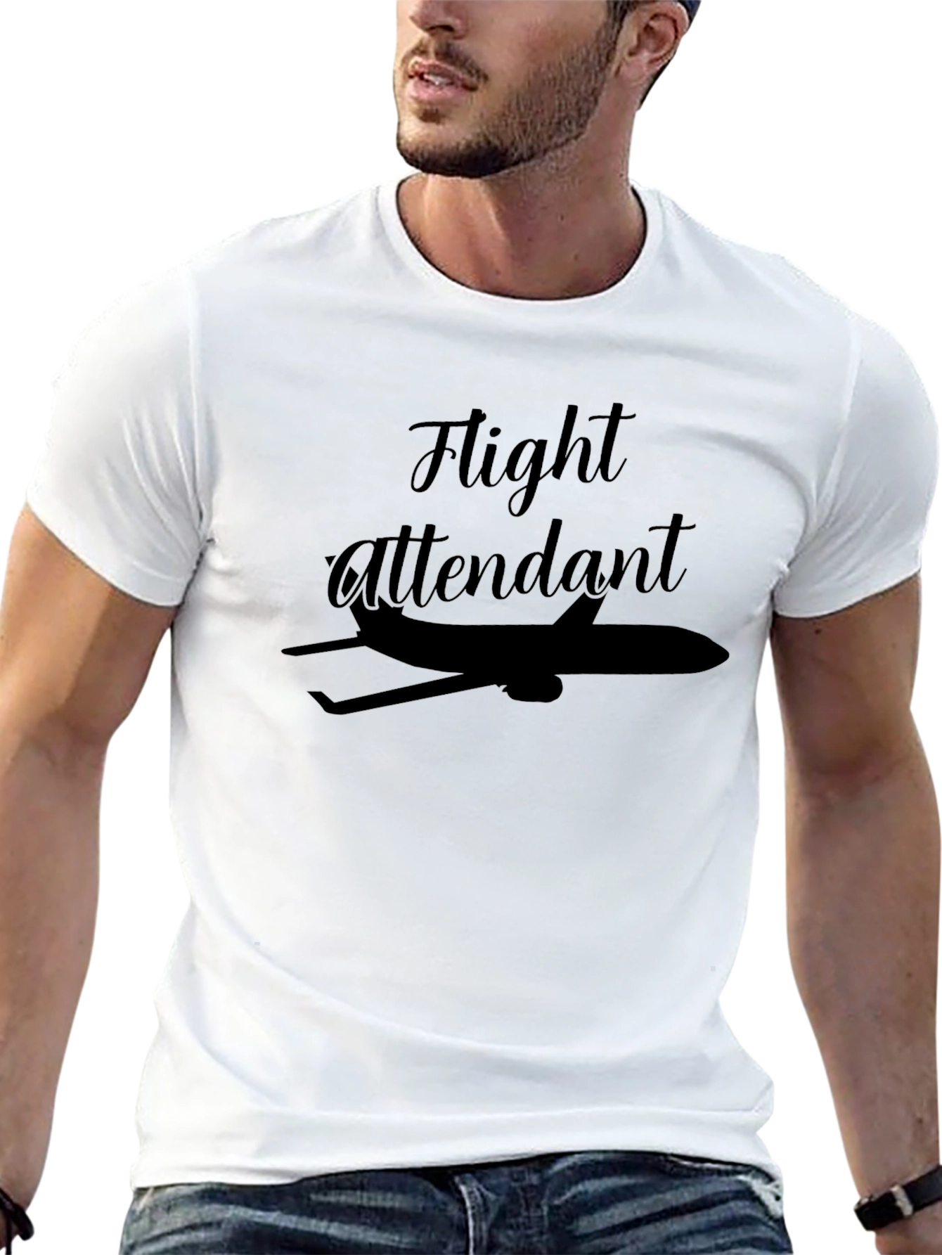 Flight Attendant T-Shirt - Plane Design