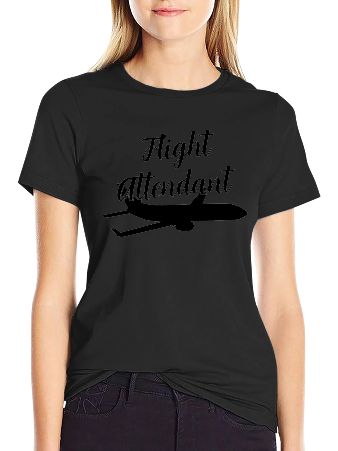 Flight Attendant T-Shirt - Plane Design