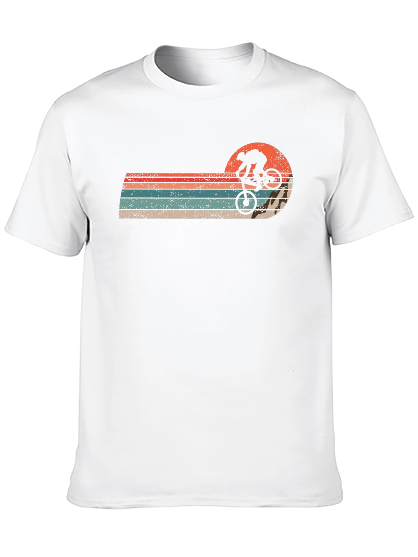 Retro Sunset Mountain Bike T-Shirt