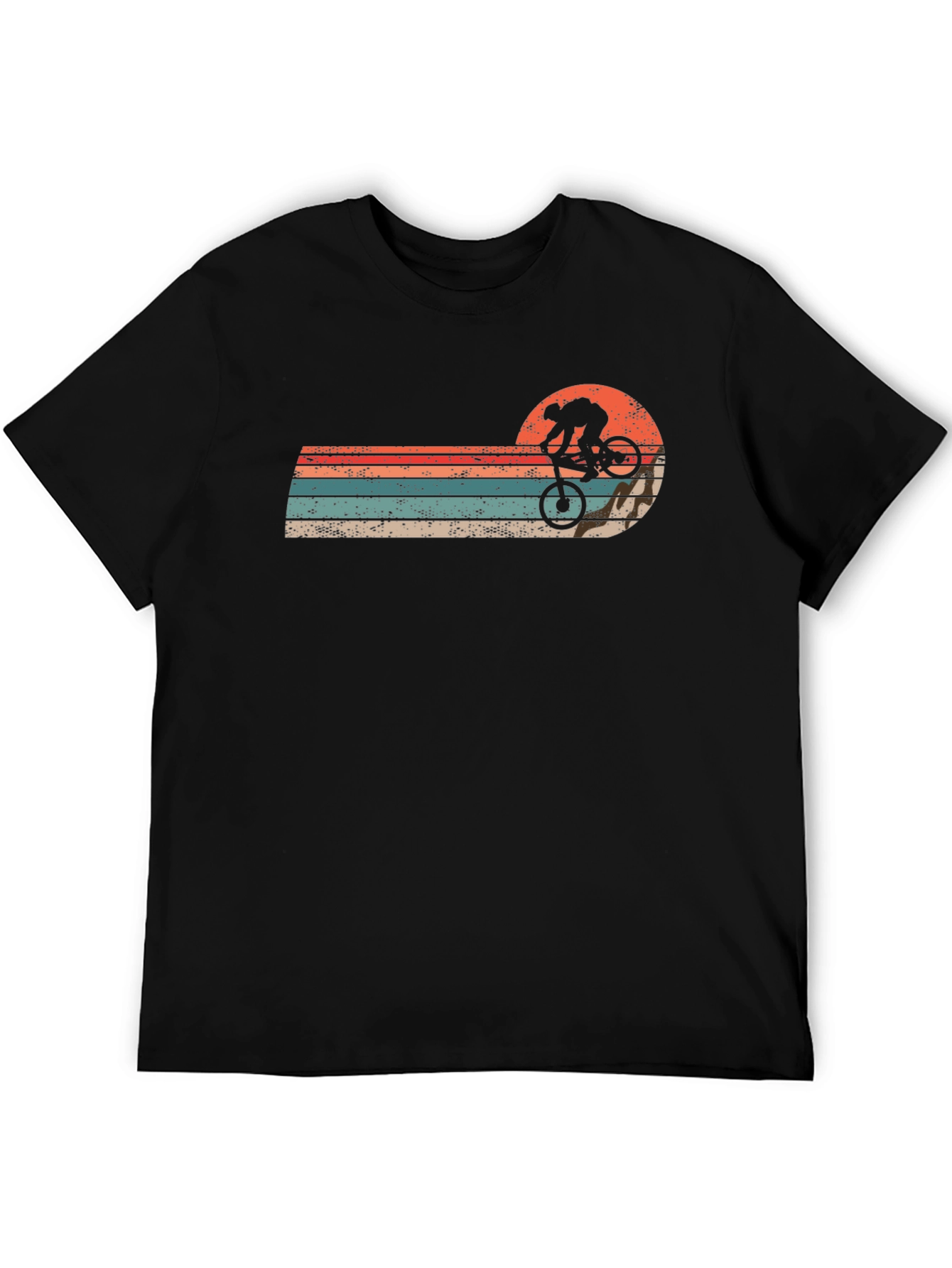 Retro Sunset Mountain Bike T-Shirt