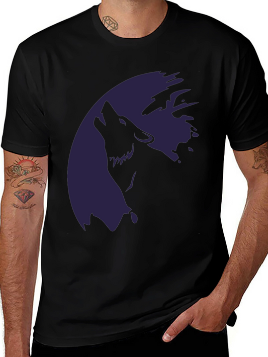 Wolf Moon Graphic T-Shirt - Stylish Dark Tee