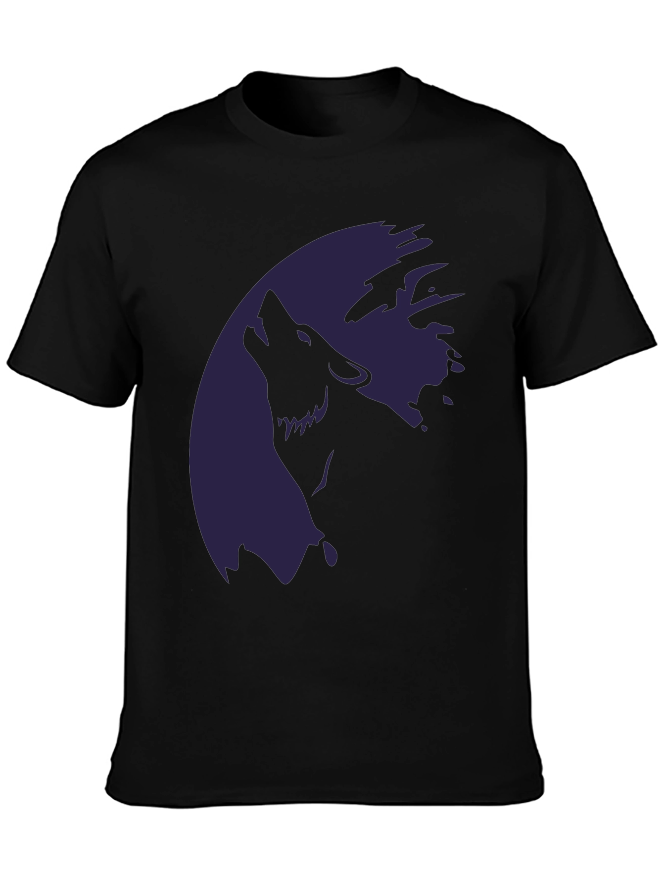 Wolf Moon Graphic T-Shirt - Stylish Dark Tee