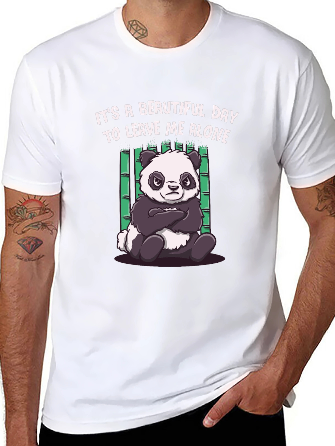 Grumpy Panda Graphic Tee - Leave Me Alone T-Shirt