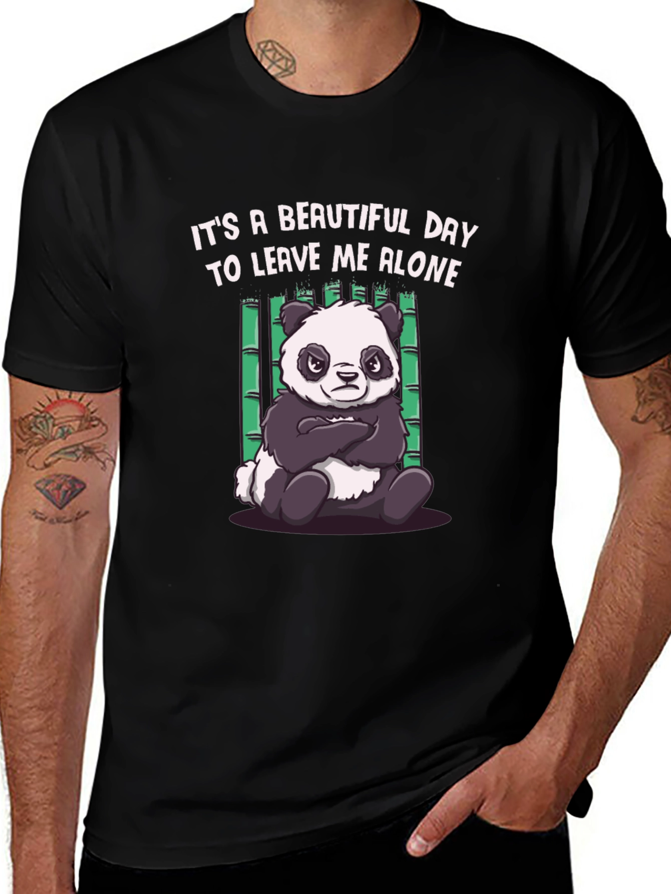 Grumpy Panda Graphic Tee - Leave Me Alone T-Shirt