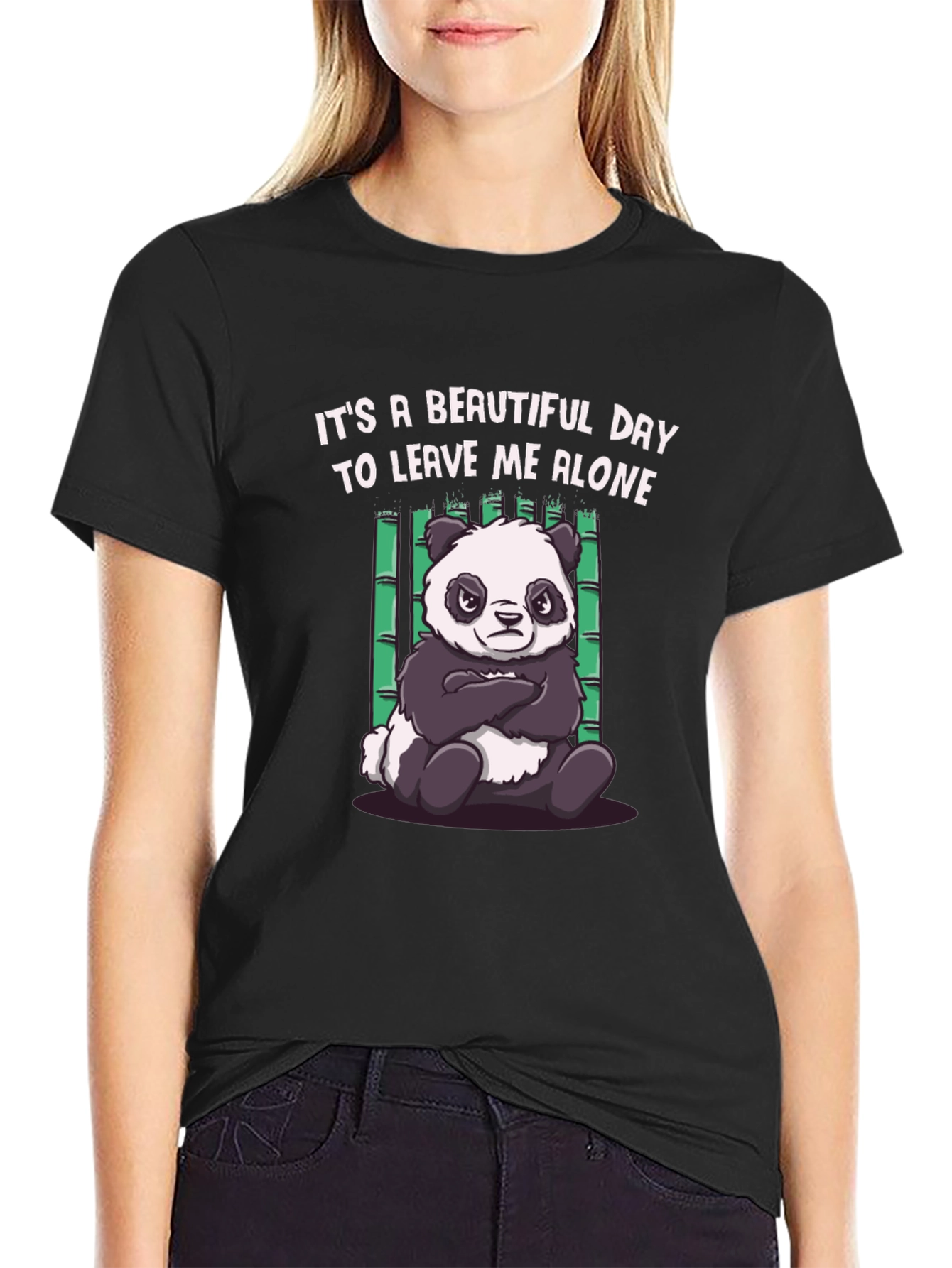 Grumpy Panda Graphic Tee - Leave Me Alone T-Shirt
