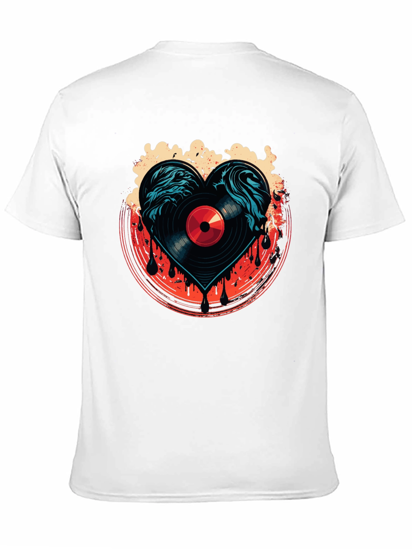 Vinyl Heart T-Shirt - Music Lover Tee