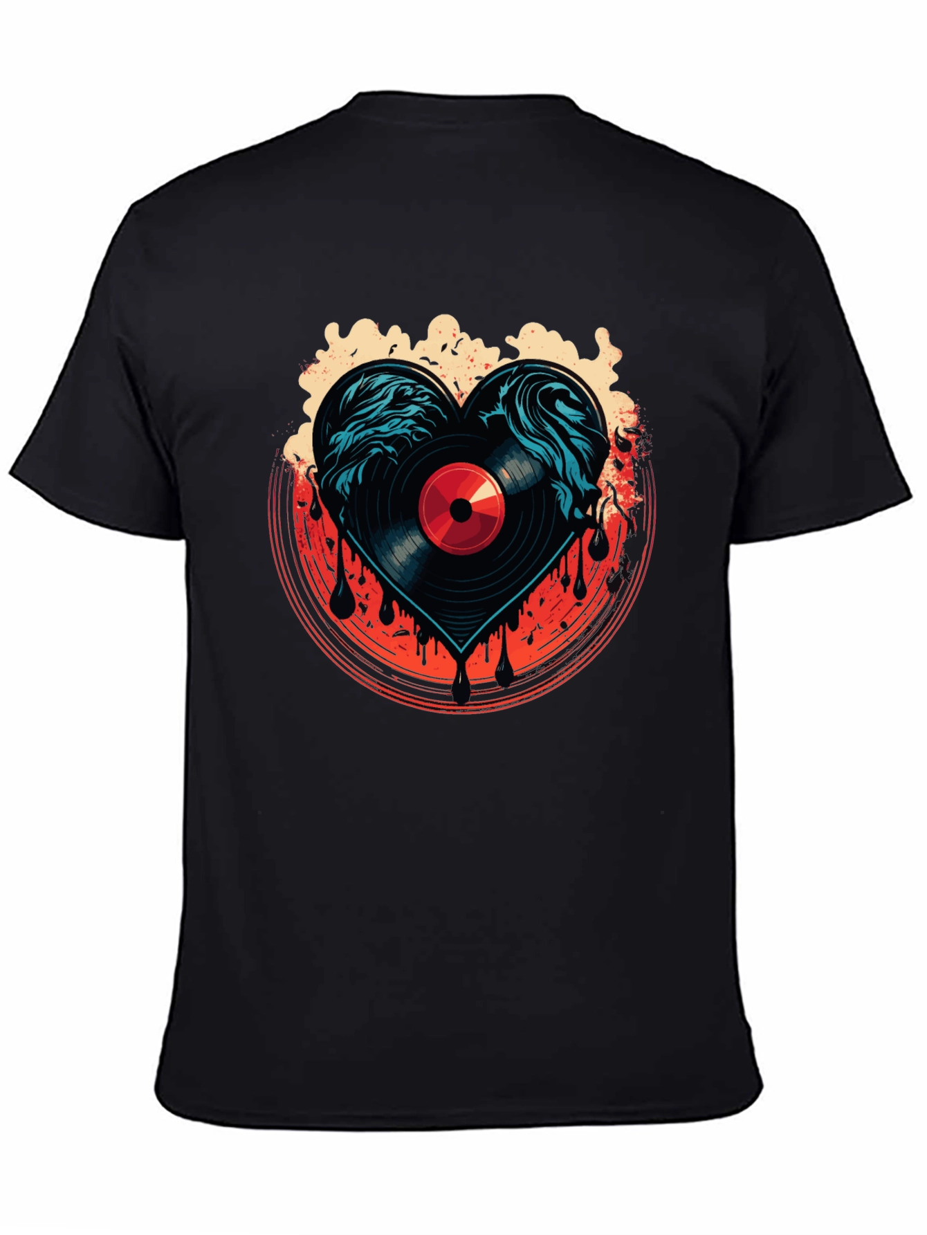 Vinyl Heart T-Shirt - Music Lover Tee