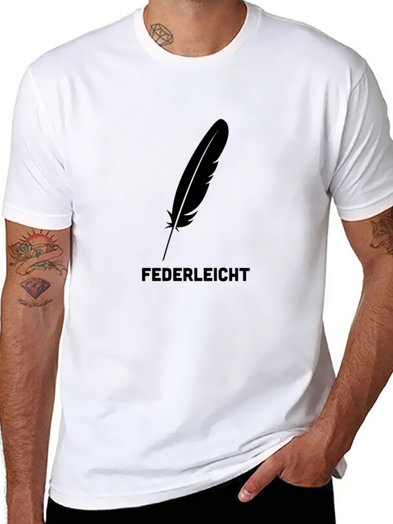 Feather Lightweight Black T-Shirt