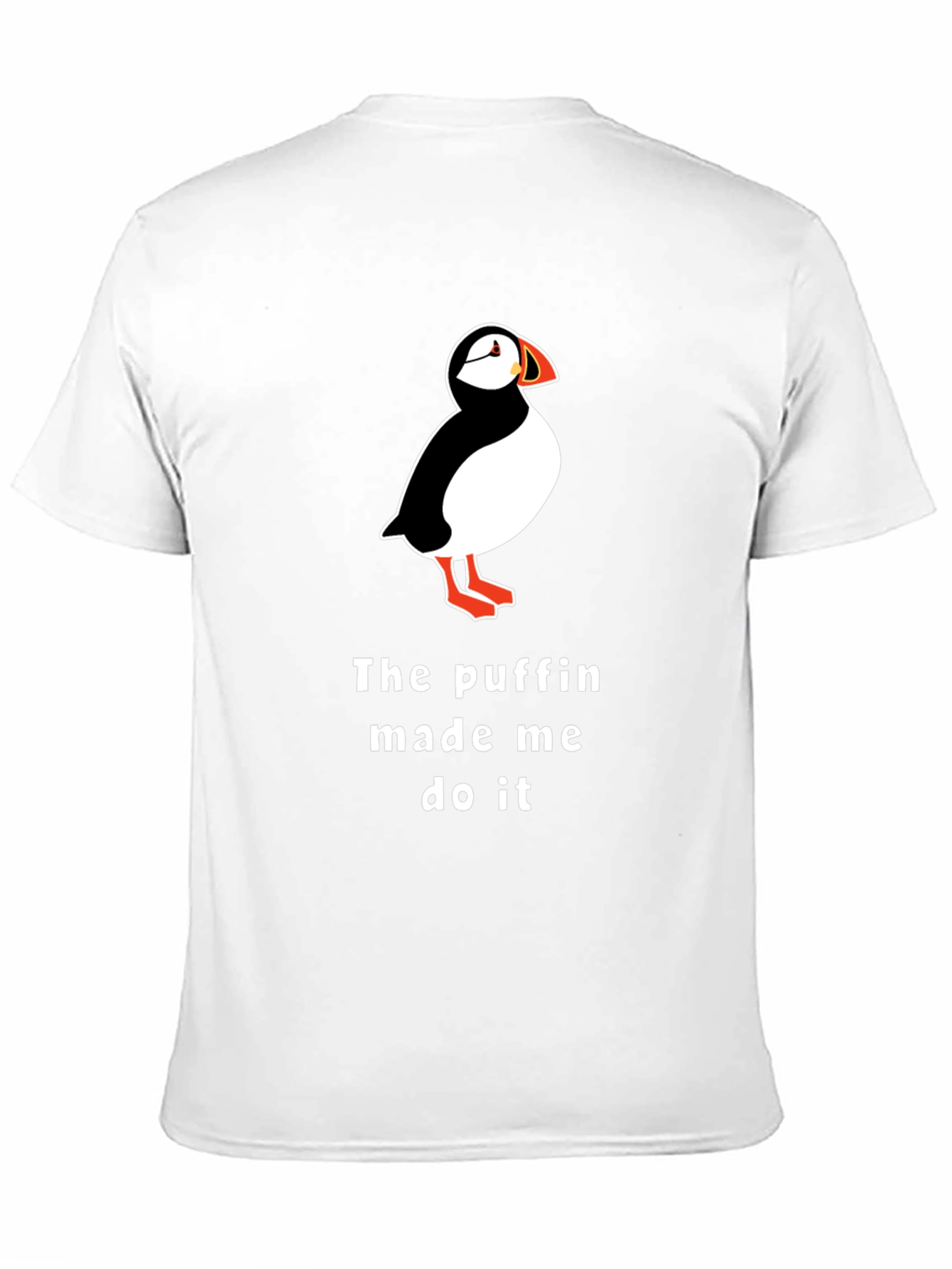 Puffin Made Me Do It Black T-Shirt