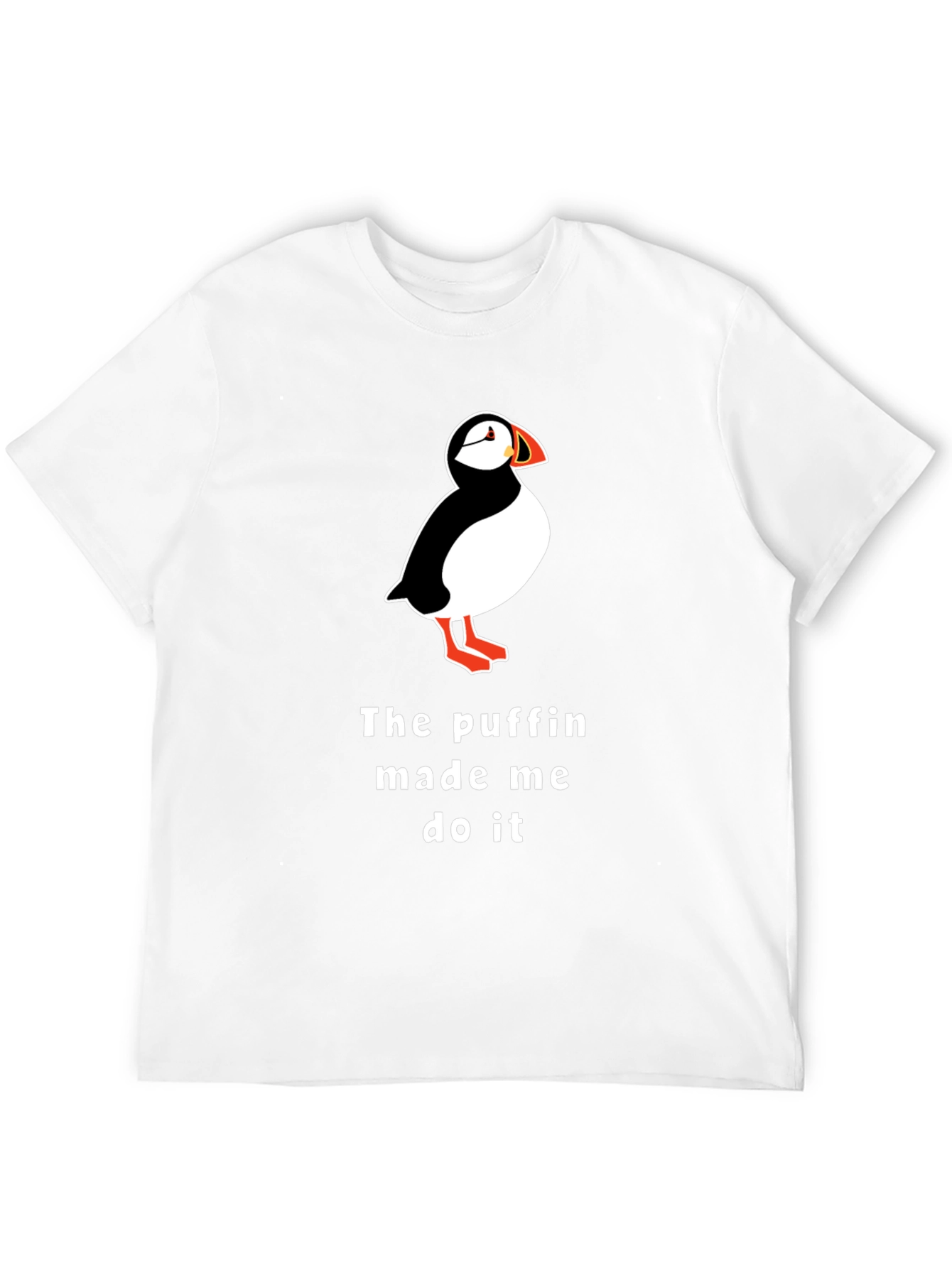Puffin Made Me Do It Black T-Shirt