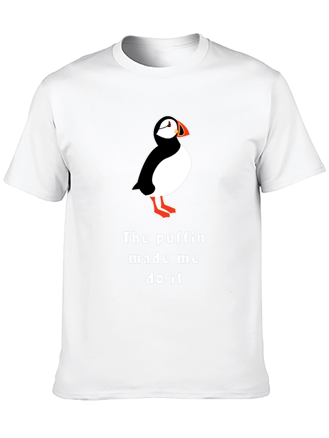 Puffin Made Me Do It Black T-Shirt