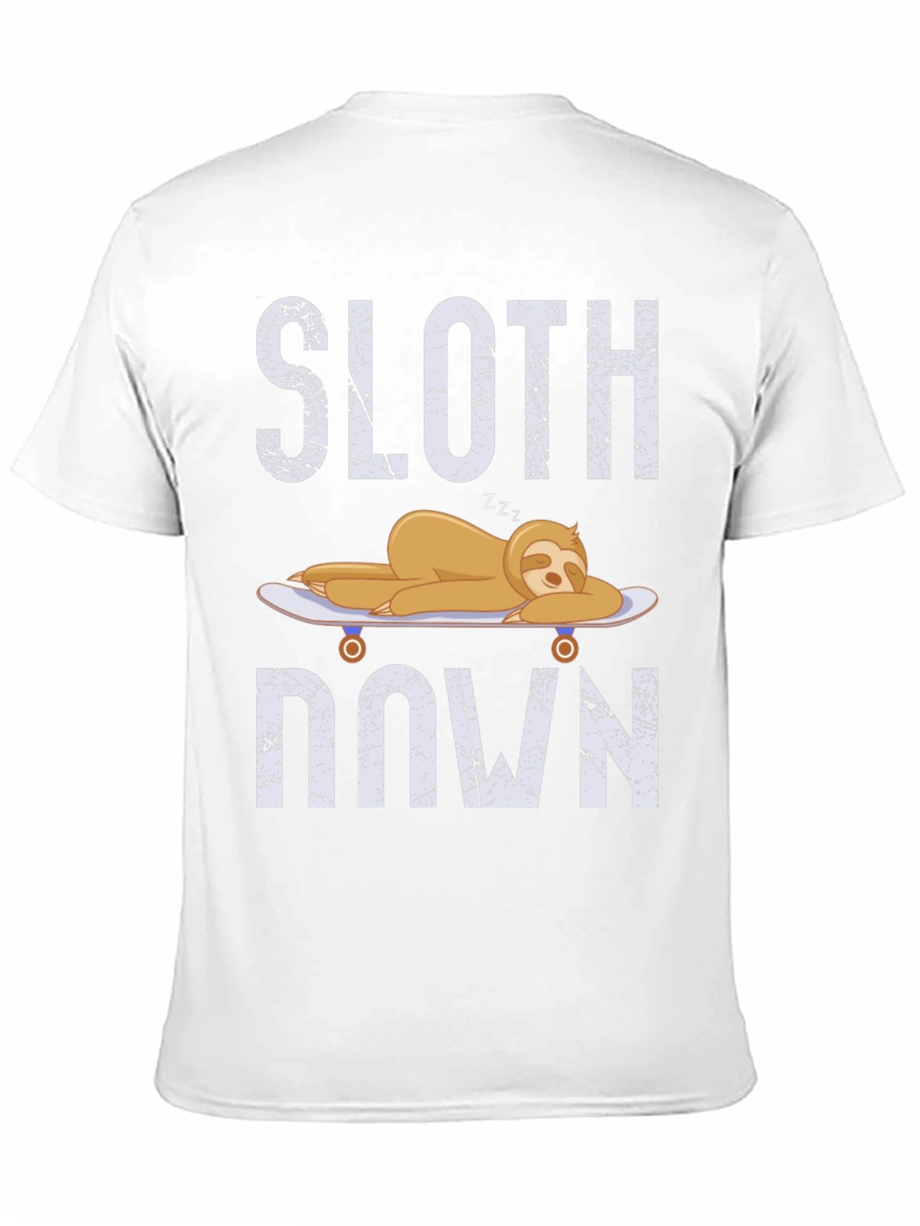 Sloth Down T-Shirt - Relaxed Lazy Graphic Tee