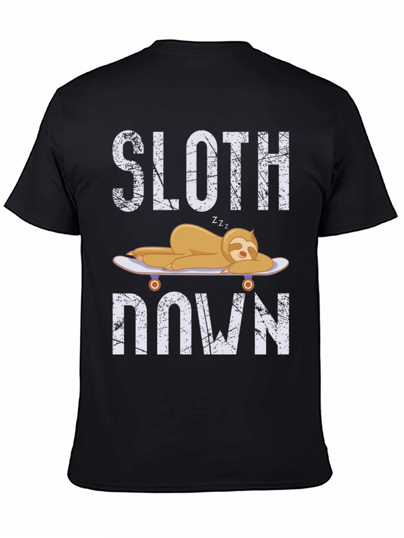 Sloth Down T-Shirt - Relaxed Lazy Graphic Tee
