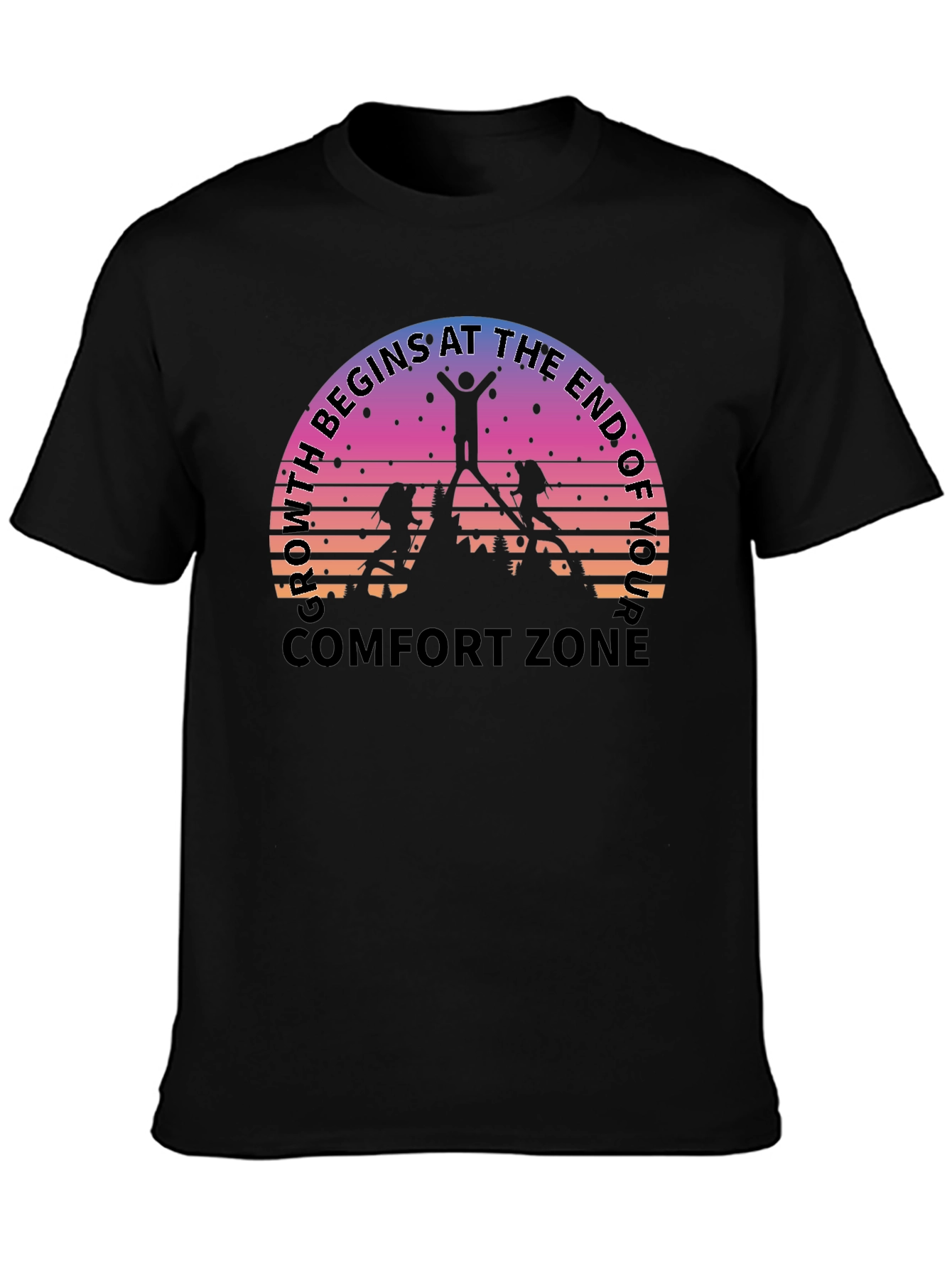 Growth Comfort Zone Black T-Shirt