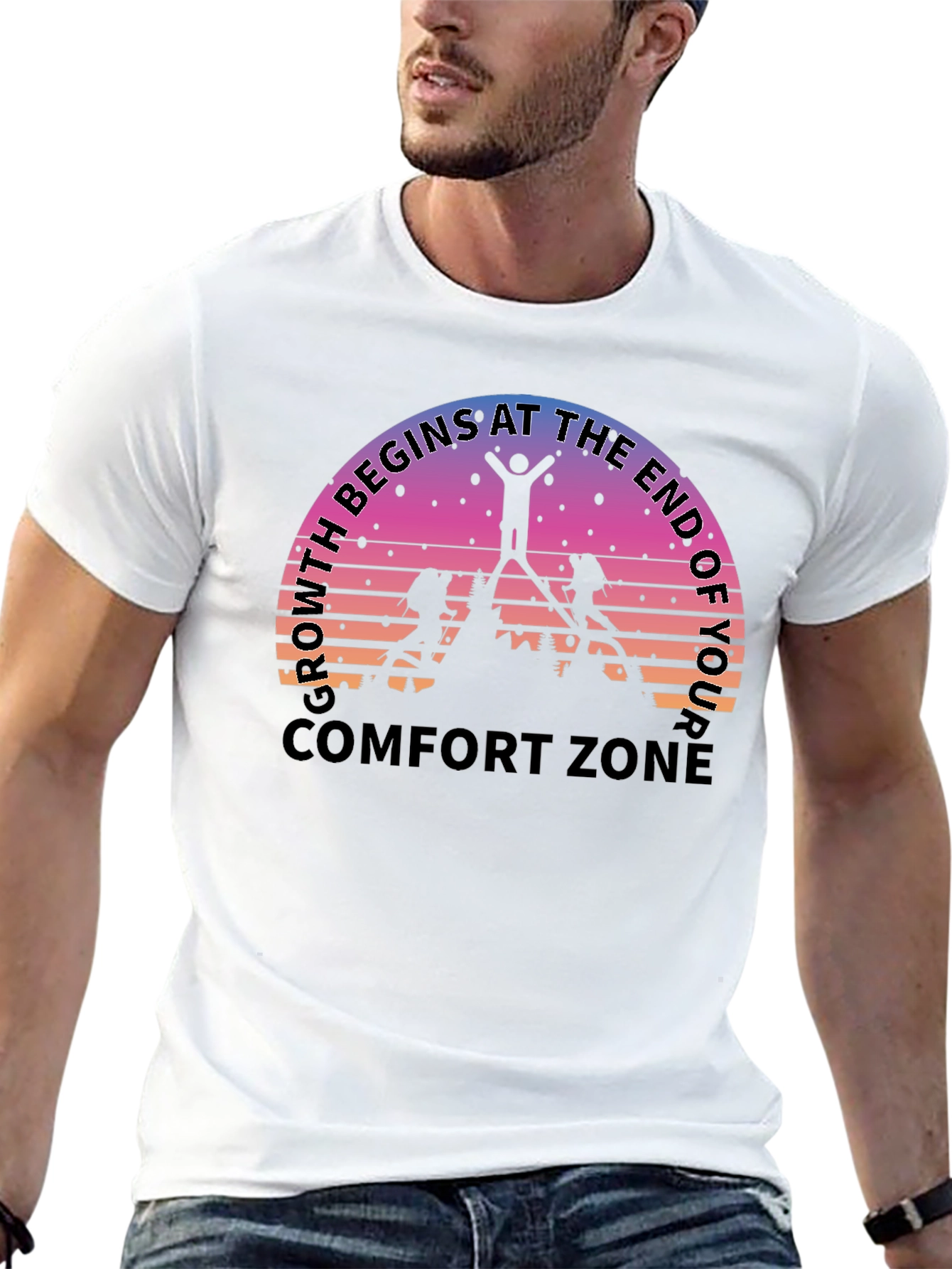 Growth Comfort Zone Black T-Shirt