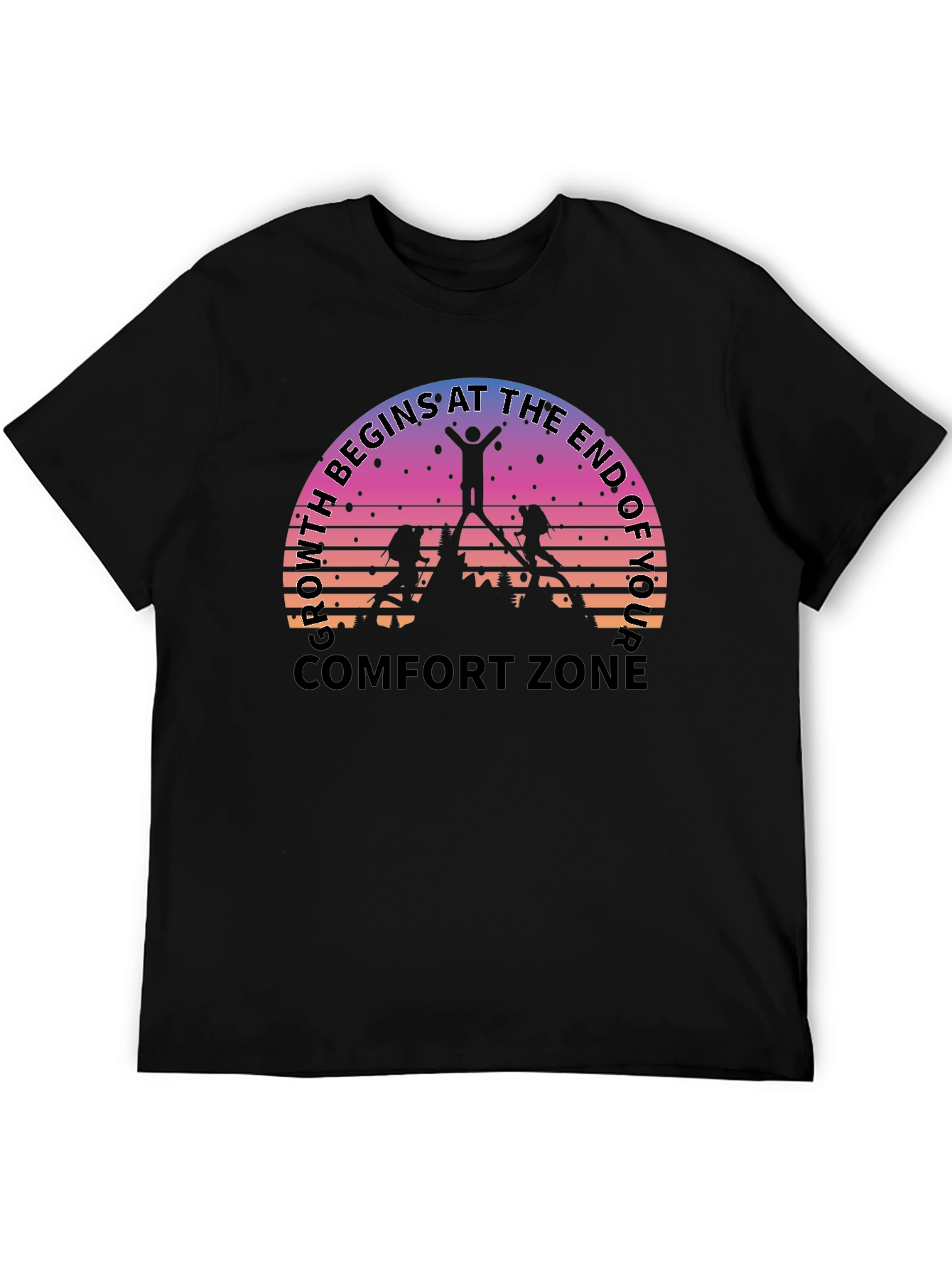 Growth Comfort Zone Black T-Shirt