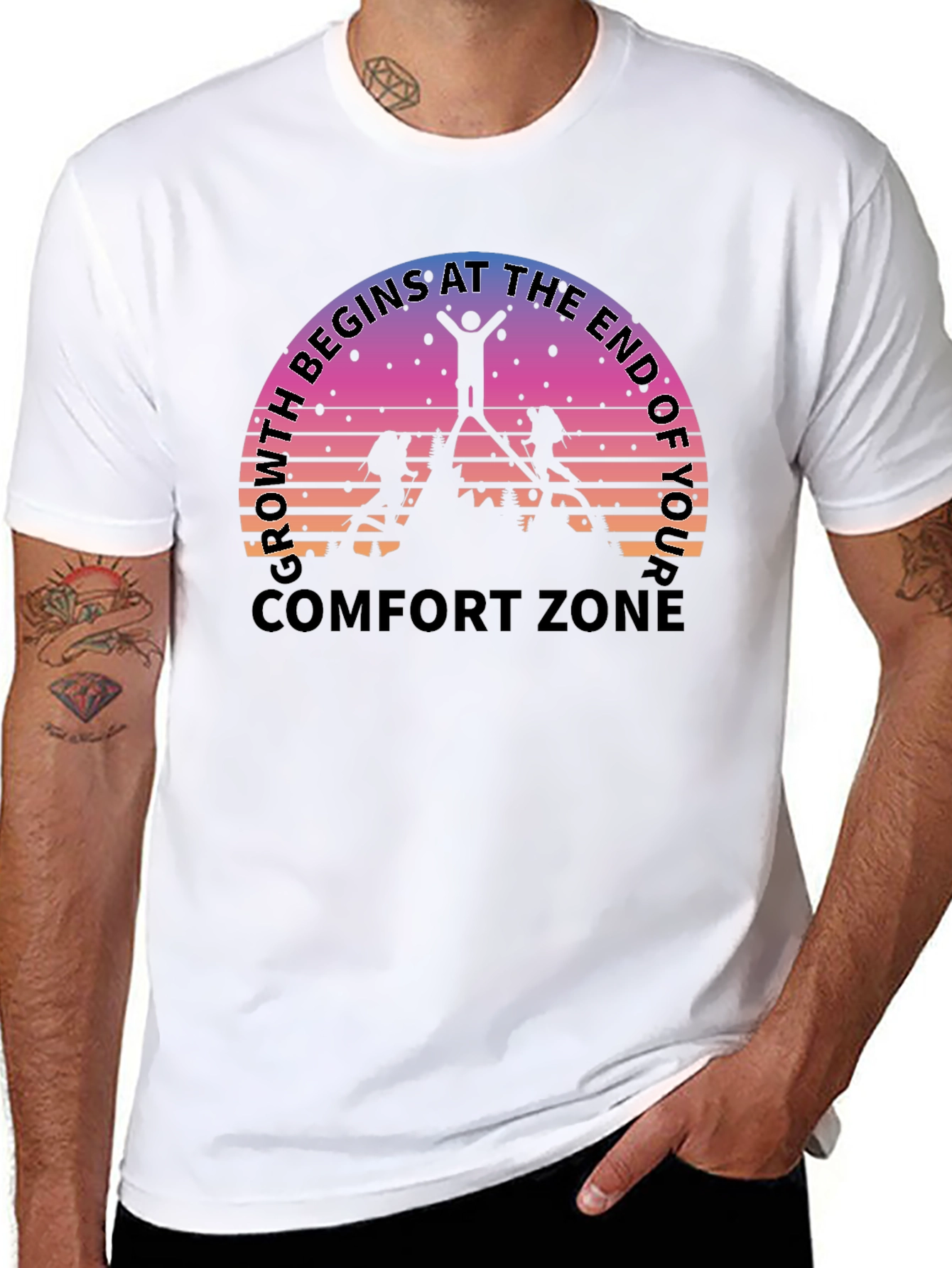 Growth Comfort Zone Black T-Shirt