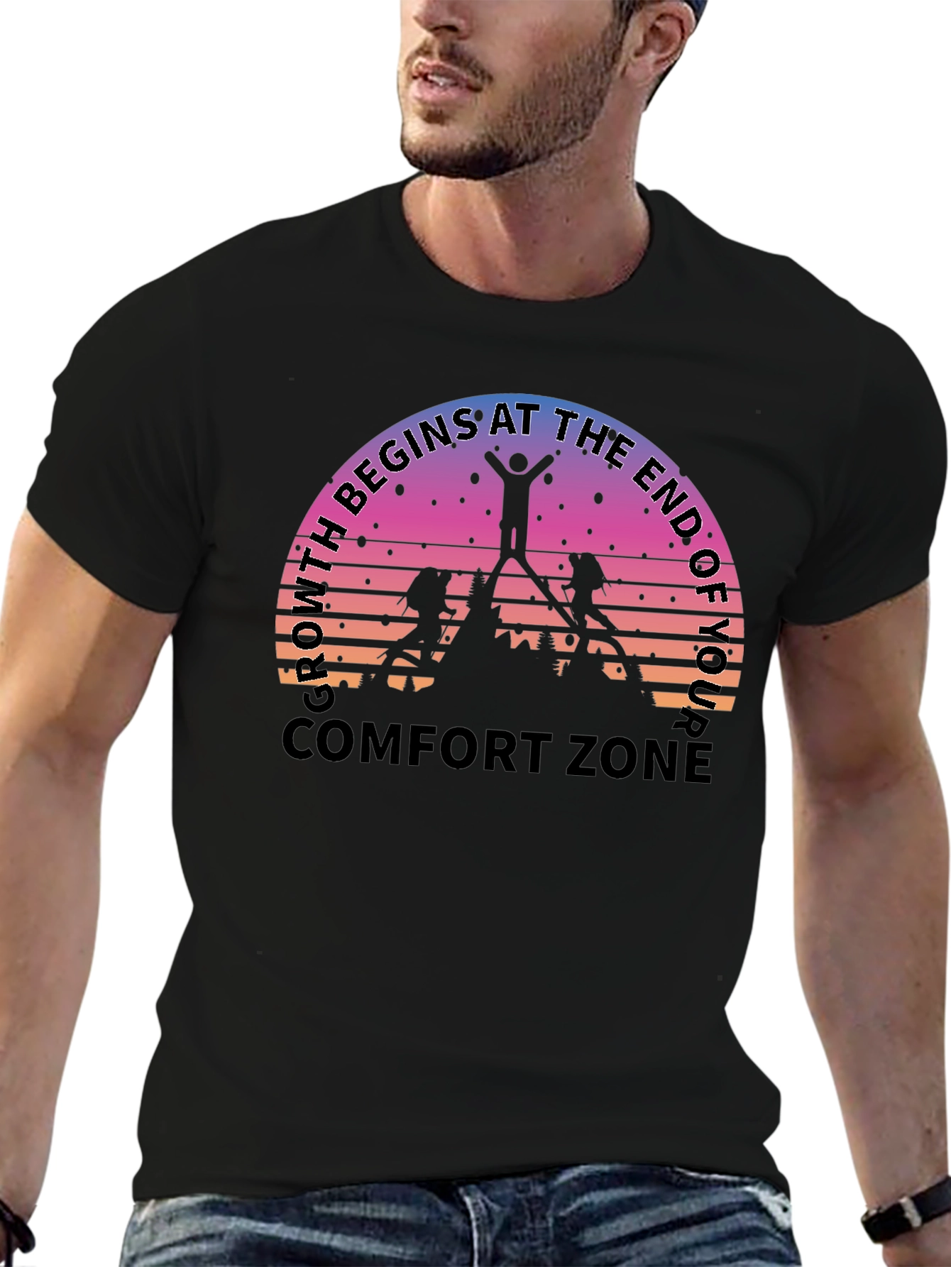Growth Comfort Zone Black T-Shirt