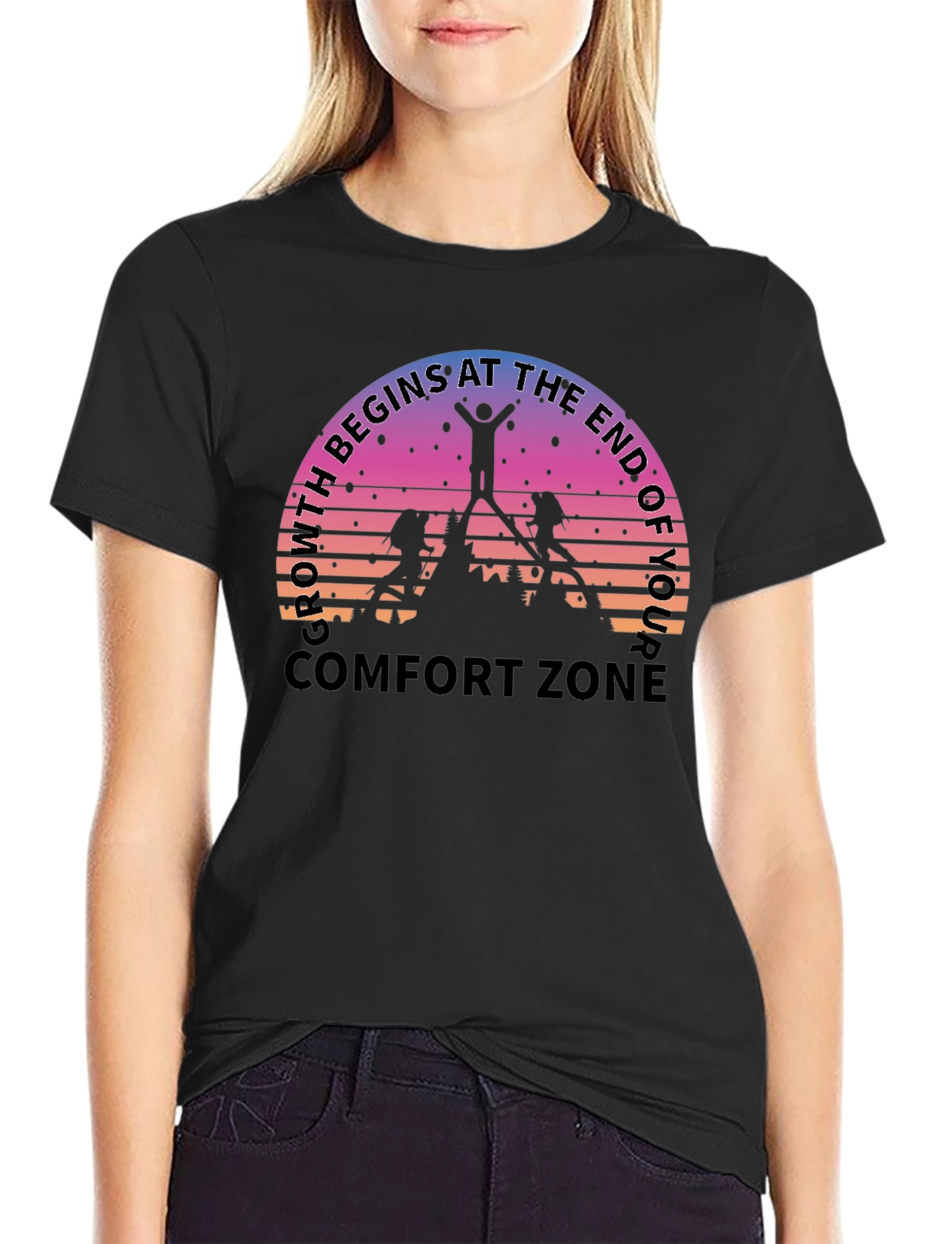 Growth Comfort Zone Black T-Shirt