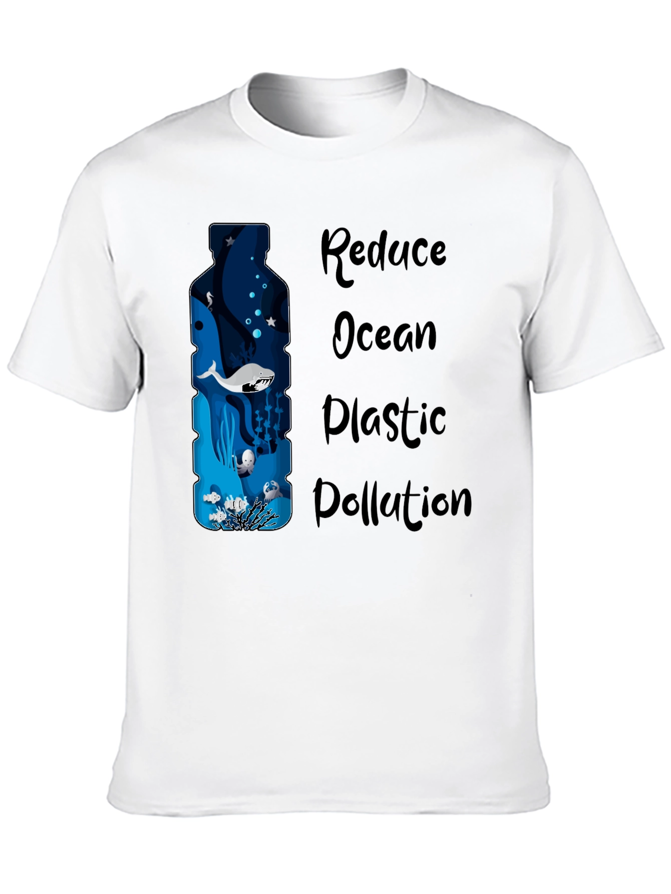 Reduce Ocean Plastic Pollution Graphic T-Shirt