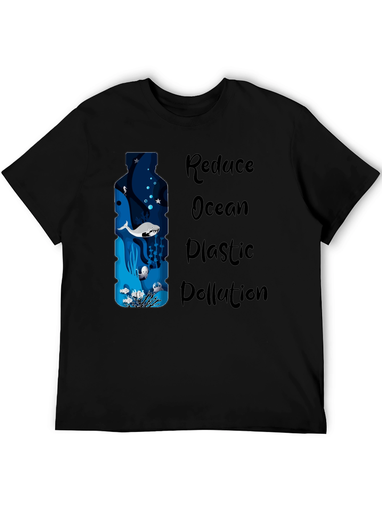 Reduce Ocean Plastic Pollution Graphic T-Shirt