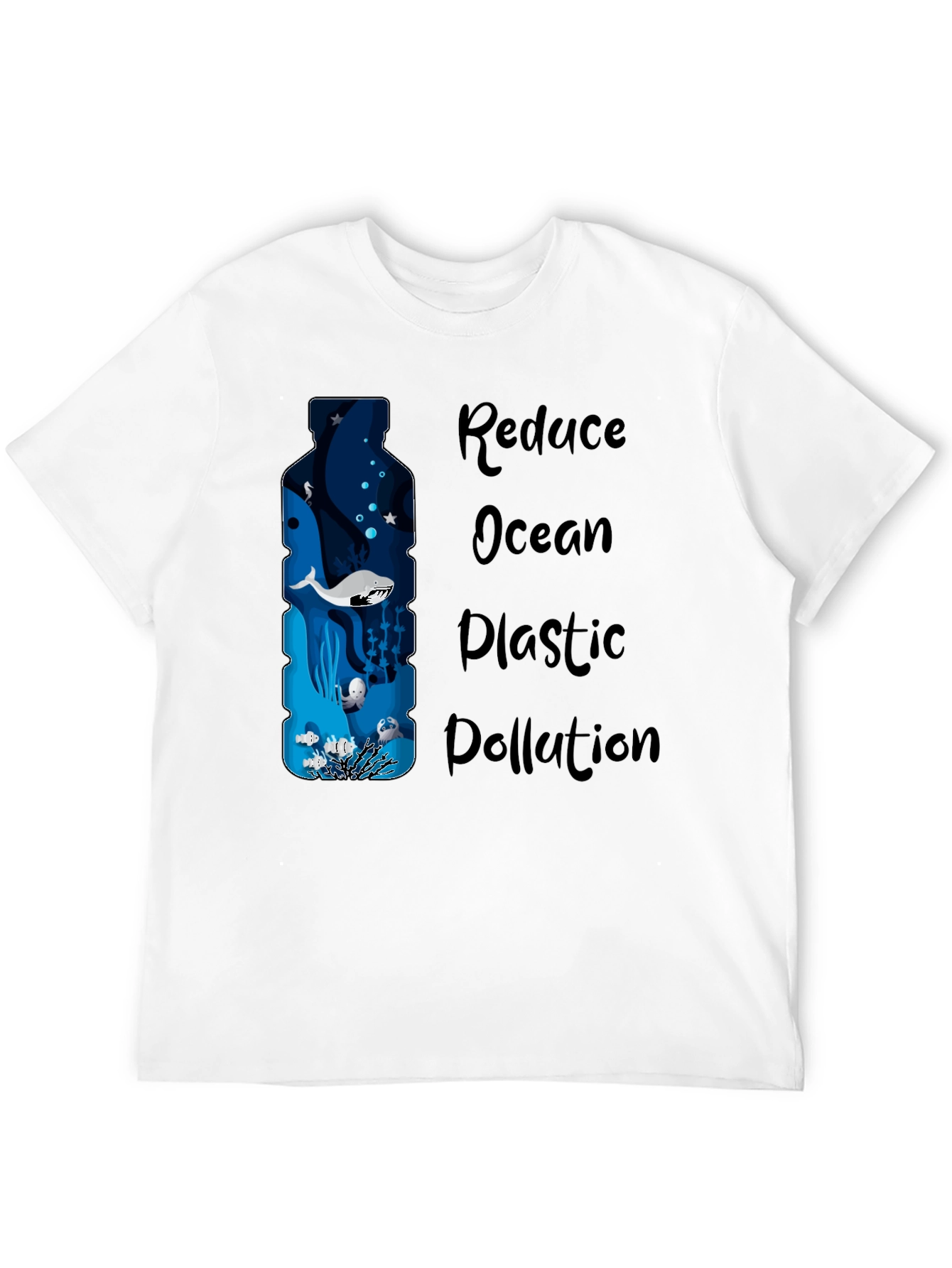 Reduce Ocean Plastic Pollution Graphic T-Shirt