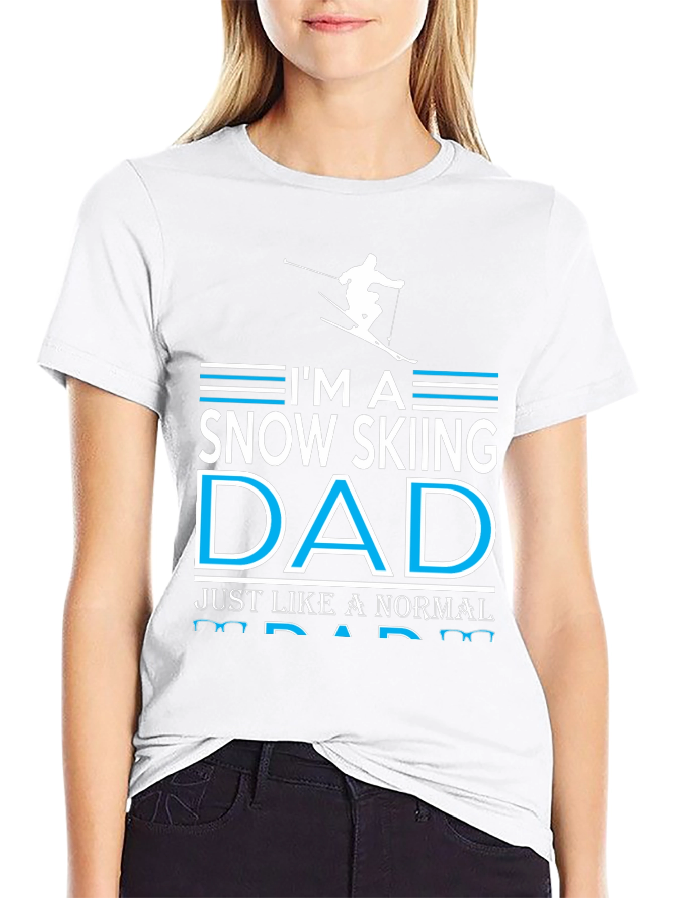 Snow Skiing Dad Graphic T-Shirt