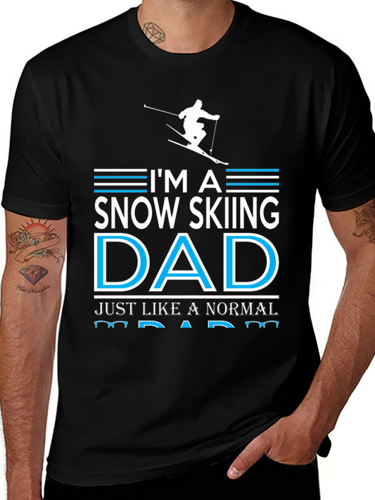 Snow Skiing Dad Graphic T-Shirt